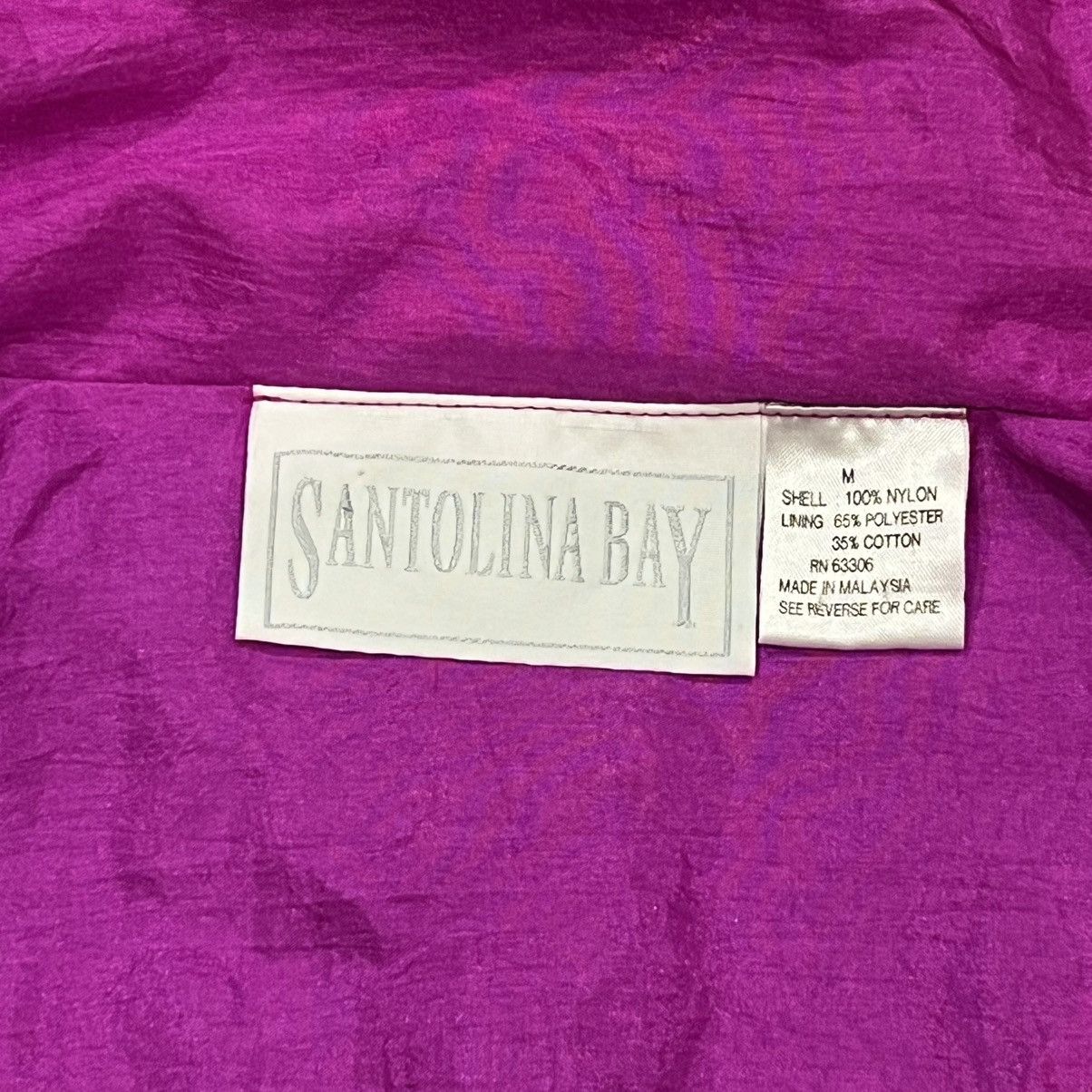 Other Vintage Santolina Bay Nylon Windbreaker Jacket Women Medium Size M / US 6-8 / IT 42-44 - 3 Thumbnail