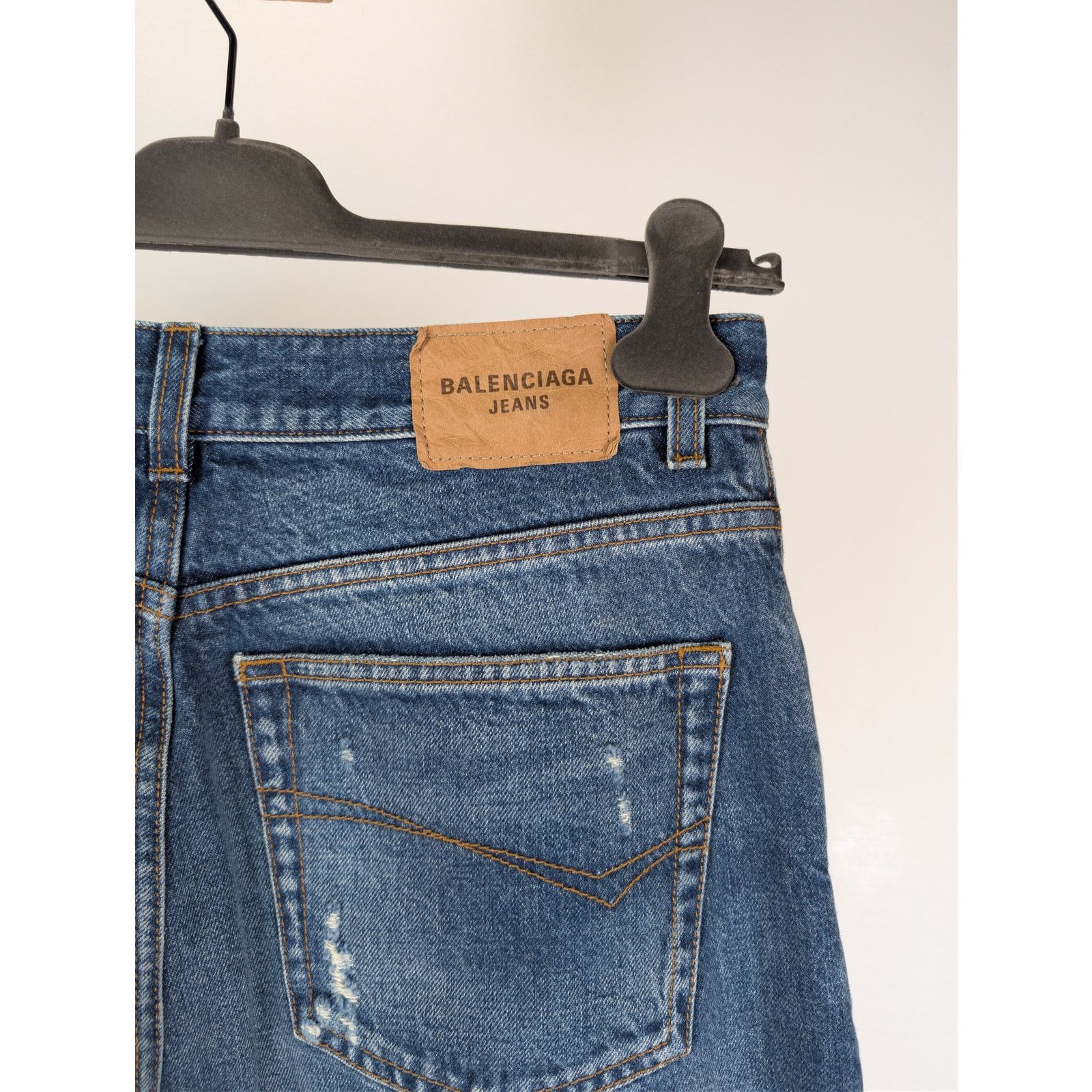 Balenciaga o1rshd1 Organic Vintage Denim Large Pants in Blue Size US 30 / EU 46 - 15 Thumbnail