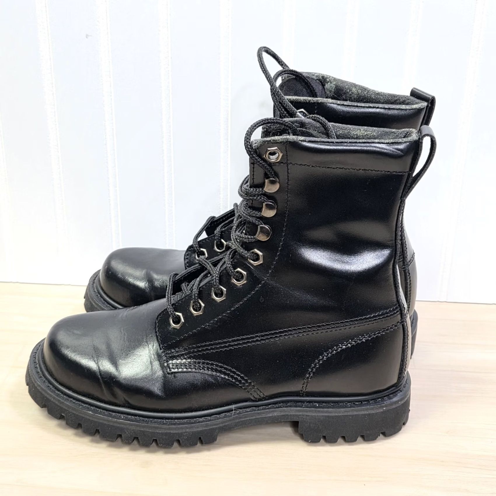 Vintage VINTAGE ALP Black Leather Hiking Work Boots Size 7 1990s y2k grunge emo Mens Size US 7 / EU 40 - 5 Thumbnail