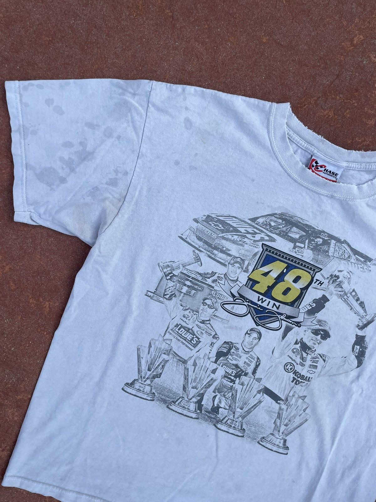 NASCAR Vintage Y2k Faded Jimmy Johnson Graphic NASCAR Racing Tee Size US XL / EU 56 / 4 - 5 Thumbnail