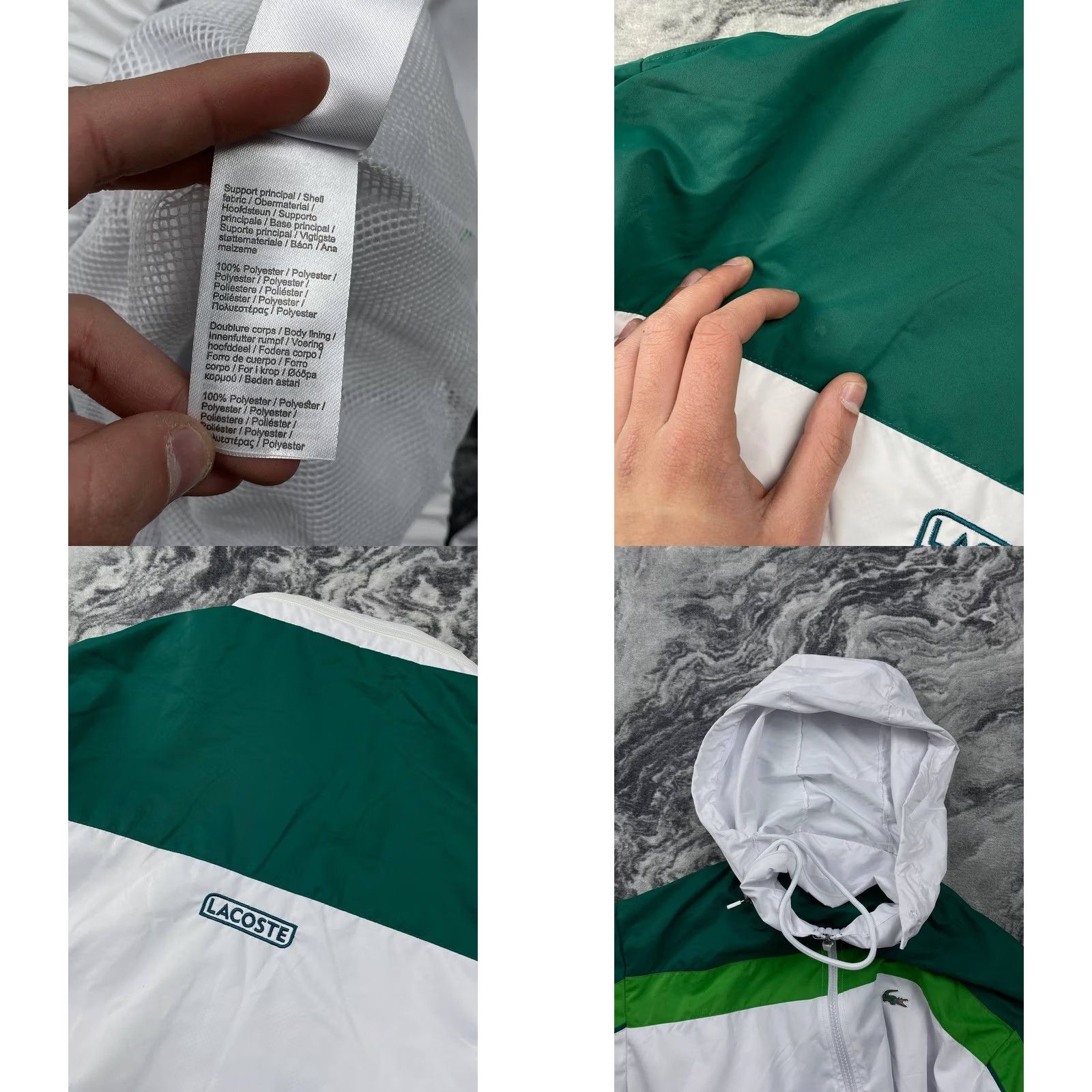 Lacoste Lacoste Sport Jacket Windbreaker Men XL White Zip Casual Size US XL / EU 56 / 4 - 9 Thumbnail