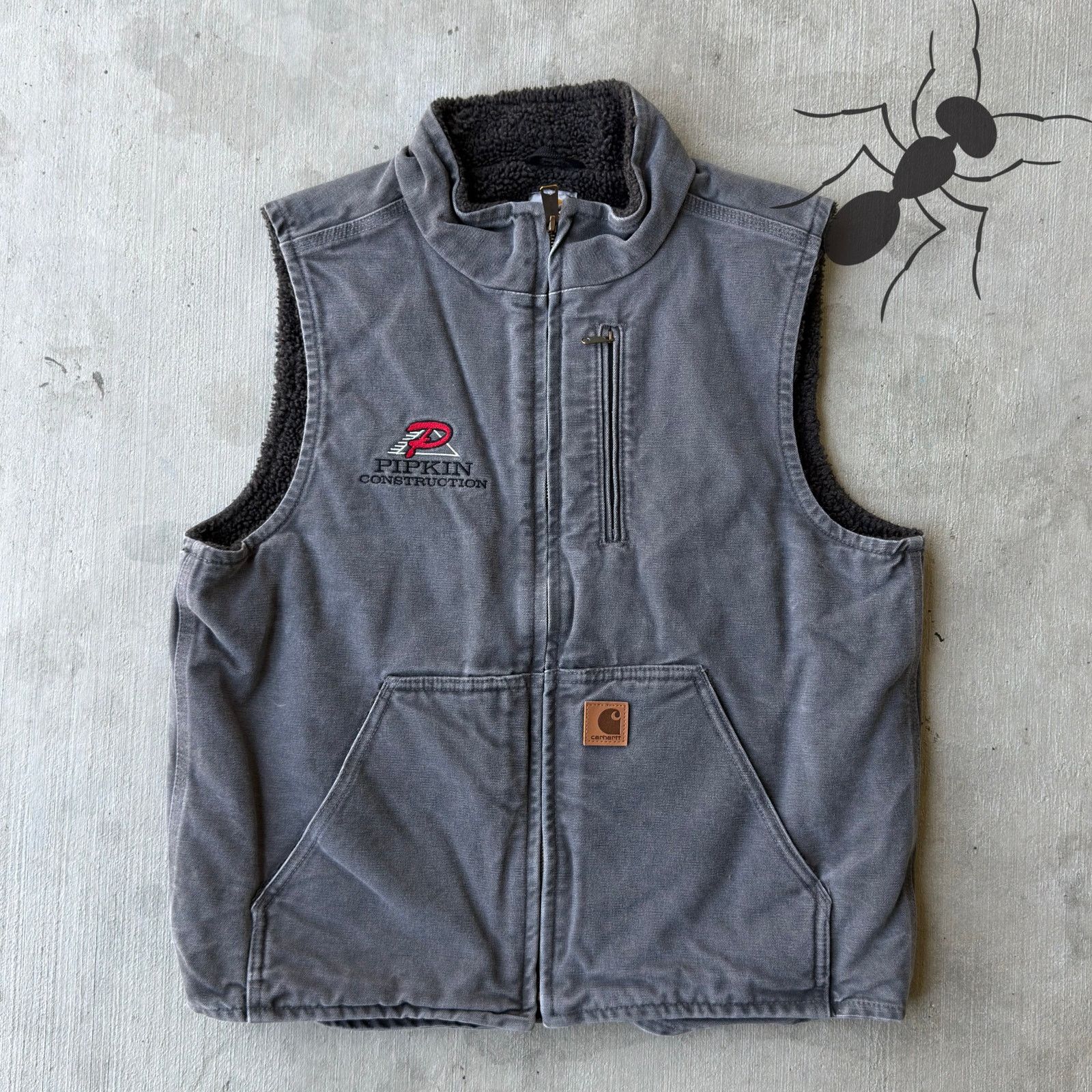 Carhartt × Vintage Carhartt V33 GVL gray work wear vest Size US M / EU 48-50 / 2 - 1 Thumbnail