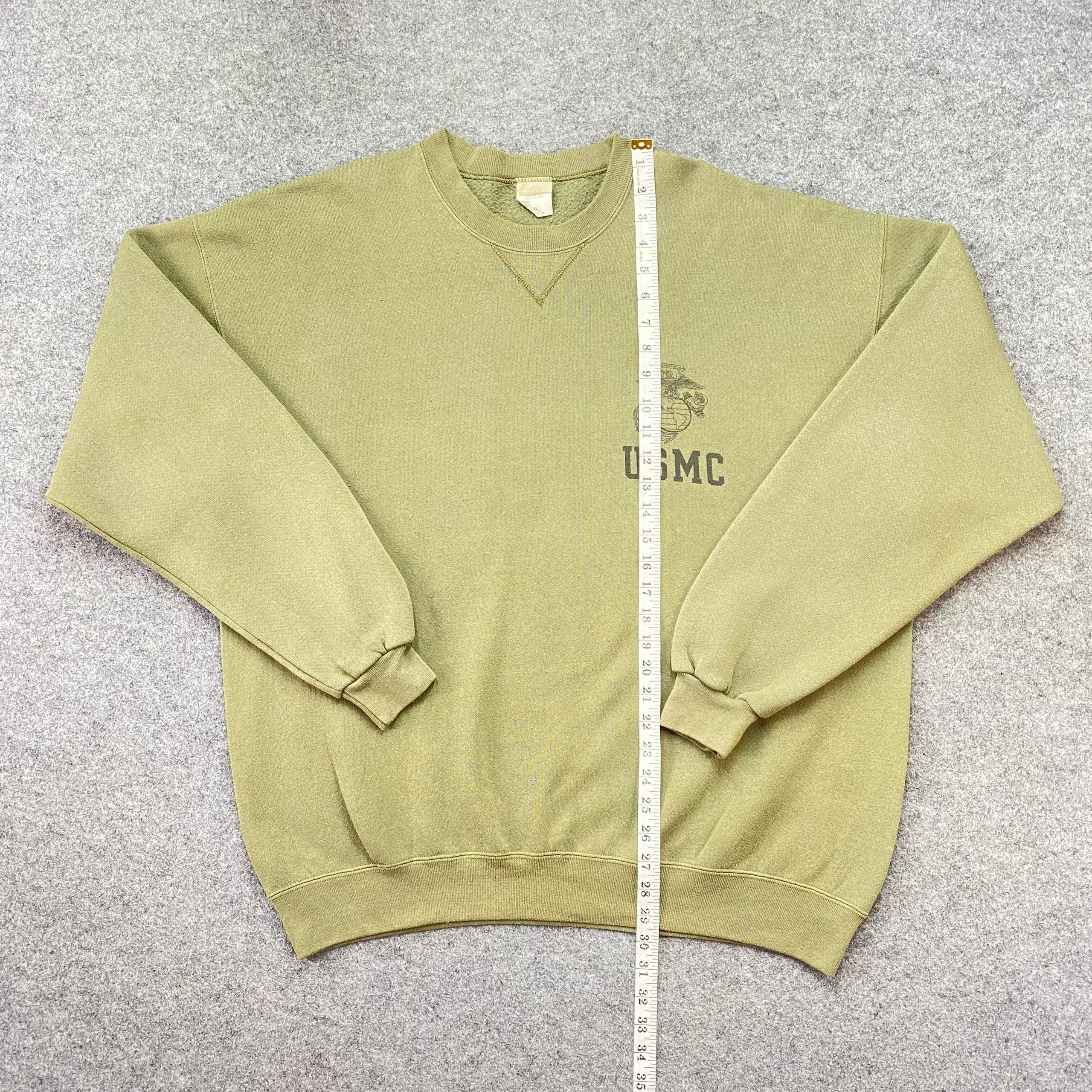 Vintage Vintage 90s USMC Millitary Army Sweatshirt Size US XL / EU 56 / 4 - 3 Thumbnail