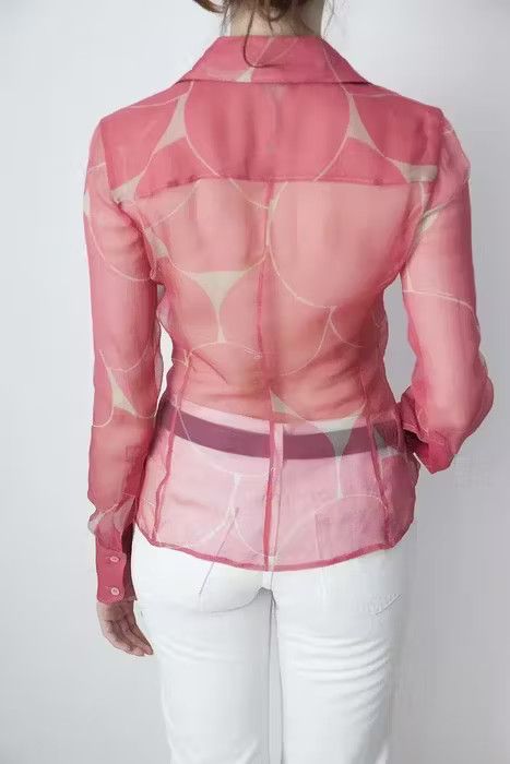 Gucci 1990's transparent crepe shirt Size XS / US 0-2 / IT 36-38 - 8 Thumbnail