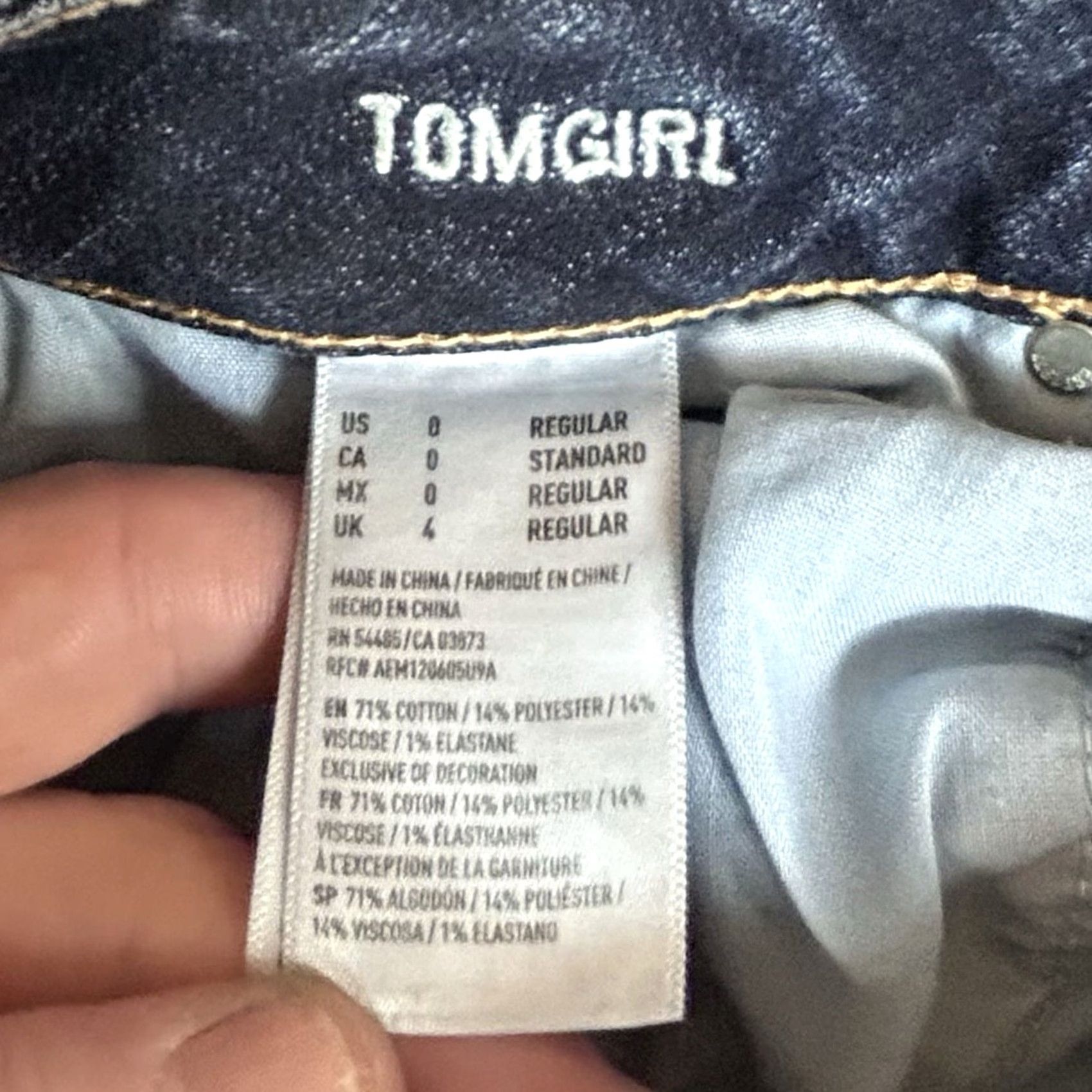 American Eagle Outfitters American Eagle Outfitters Jeans Tomgirl Womens 0 Regular Mid Rise Button Fly Stretch Denim 5-Pocket Blue Size 25" / US 0 / IT 36 - 6 Thumbnail