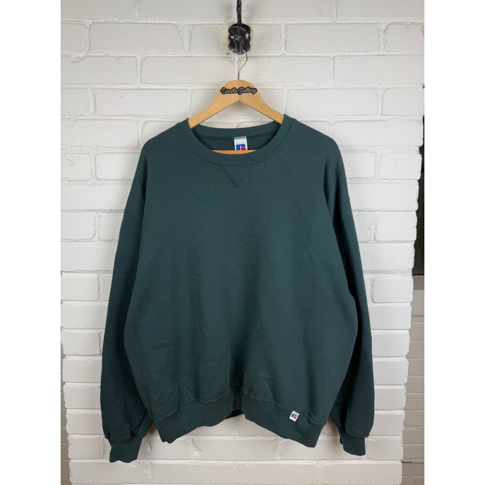 Vintage Vintage Russell Athletic Sweatshirt XL Dark Blue Green Size US XL / EU 56 / 4 - 1 Thumbnail