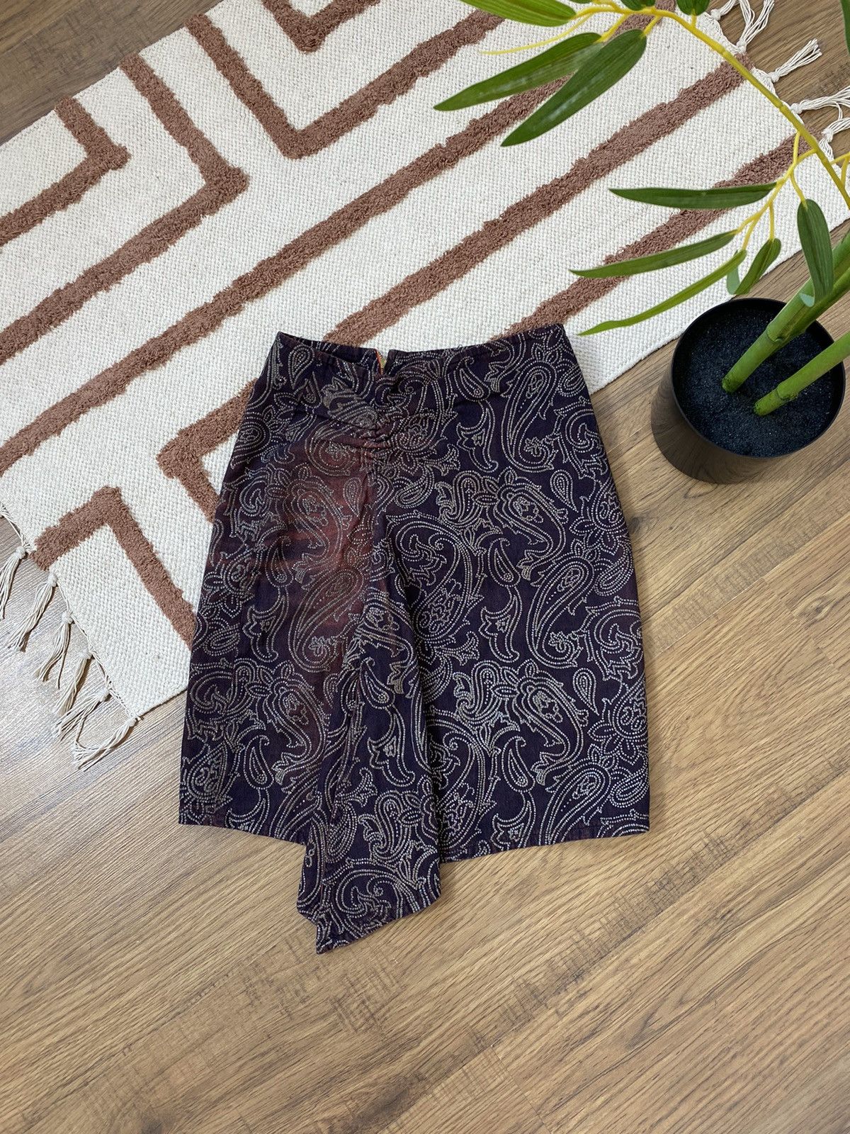 Versace VERSACE SHINY WITH DRAPE MIDI SKIRT Size 26" / US 2 / IT 38 - 1 Thumbnail