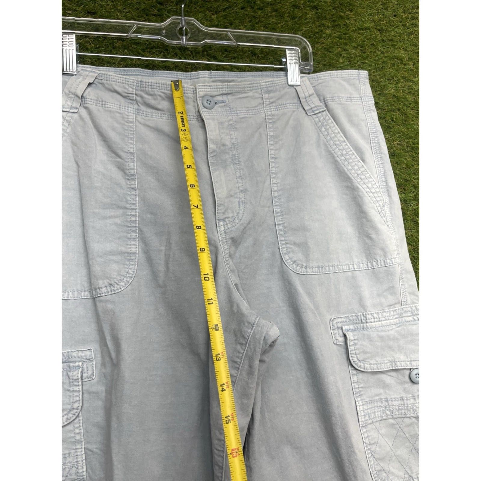 American Eagle Outfitters American Eagle Cargo Pants Womens 16 Blue Baggy Jogger Y2K Skater Stretch Size 38" / US 16 / IT 52 - 5 Thumbnail