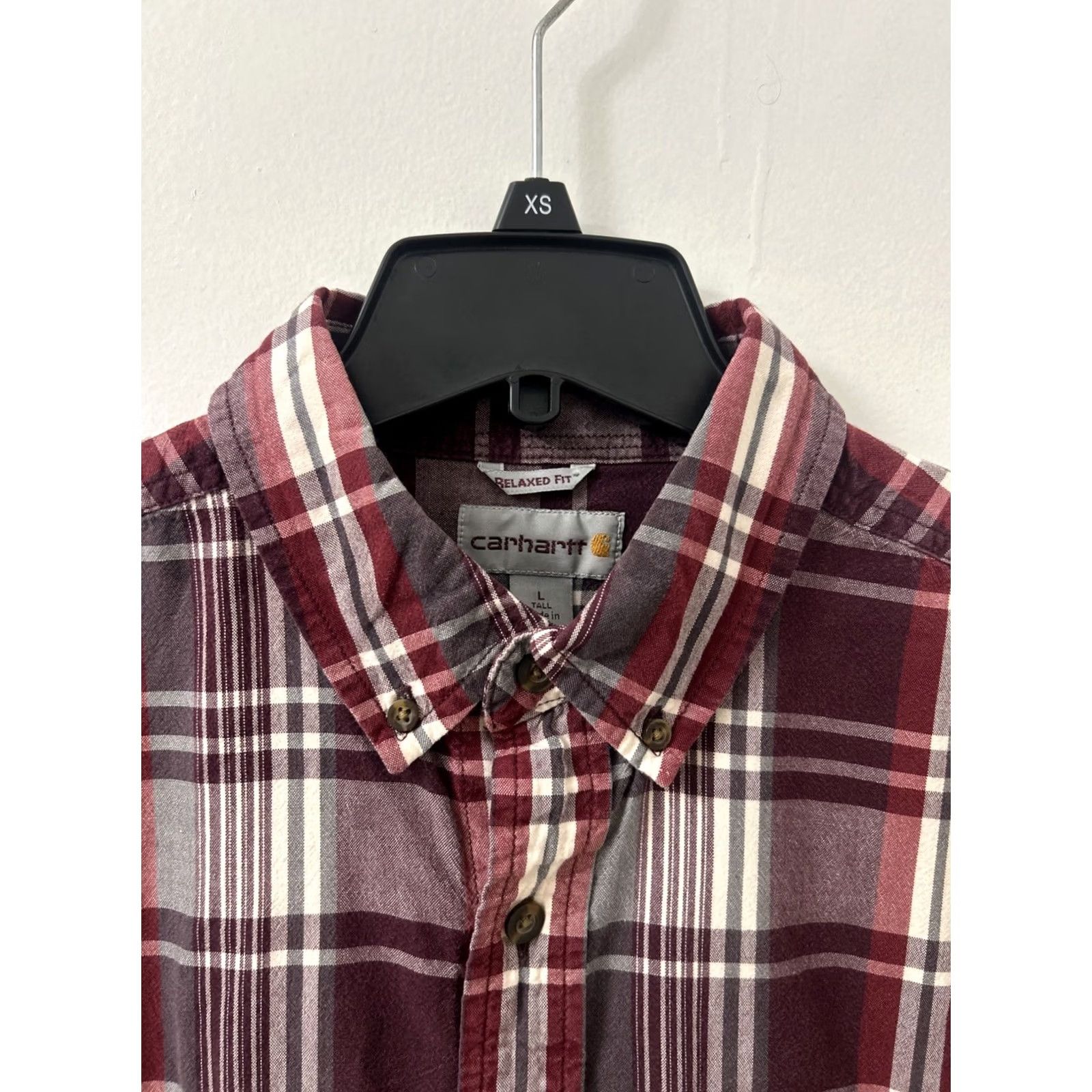Carhartt Carhartt Shirt Mens L Red Plaid Button-Up Short Sleeve Work Casual Port 103553 639 Size US L / EU 52-54 / 3 - 5 Thumbnail