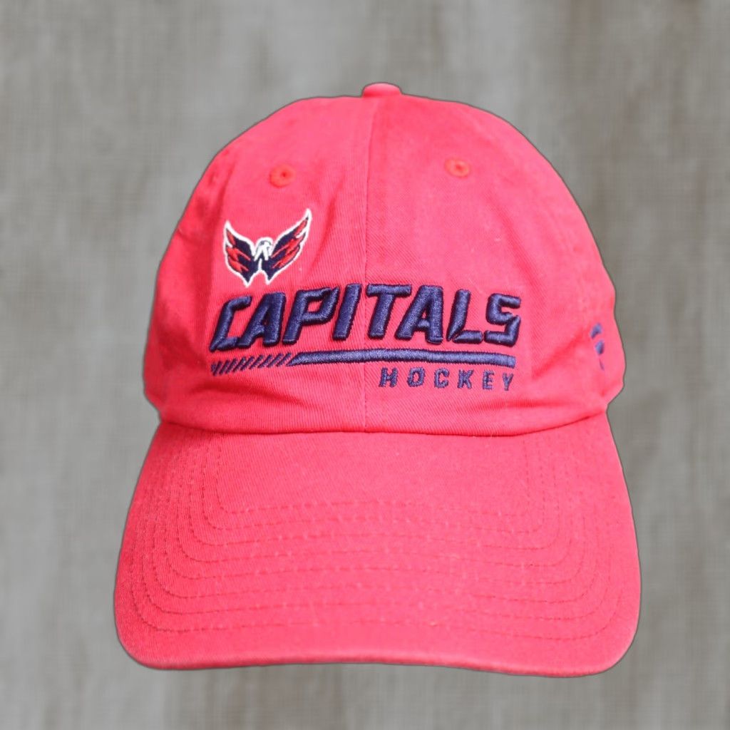 Bally VINTAGE Washington Capitals Hat Baseball Cap Adult Adjustable Red Cotton Twill Embroidered Sports Cap Mens Size ONE SIZE - 1 Thumbnail