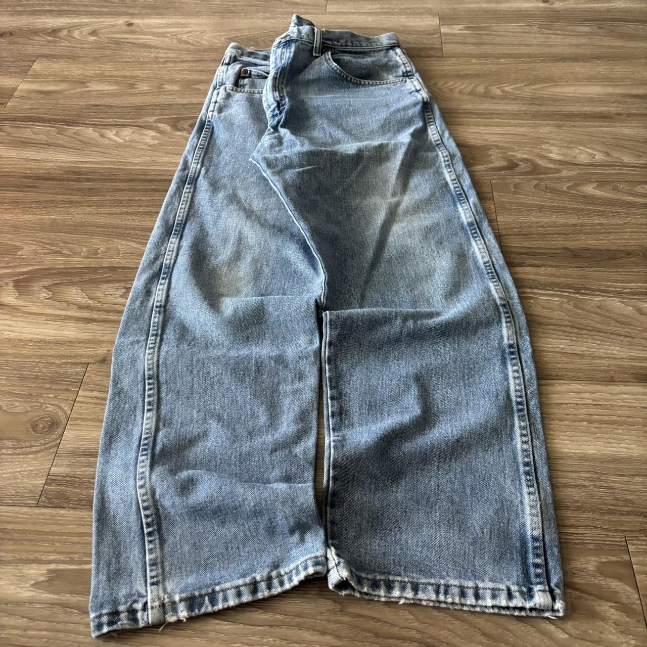Vintage Crazy Vintage Y2K/2000s Medium Wash Workwear Essential Denim Jeans! 36x30 Size US 36 / EU 52 - 3 Thumbnail