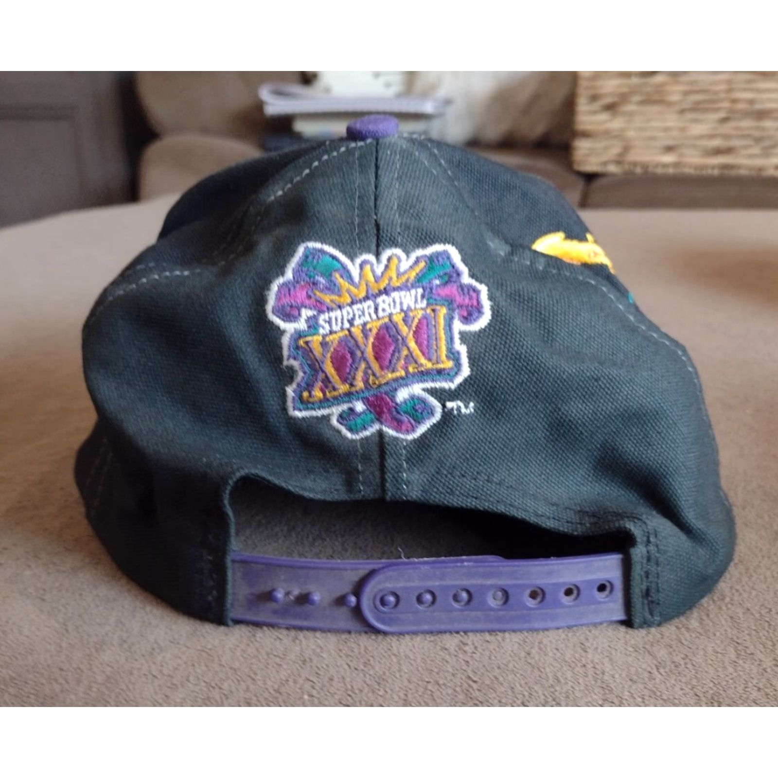 Logo Athletic VINTAGE Green Bay Packers Hat Snapback Deadstock NFL Logo Athletic 90s Adjustable One Size Black Unisex Size ONE SIZE - 3 Thumbnail