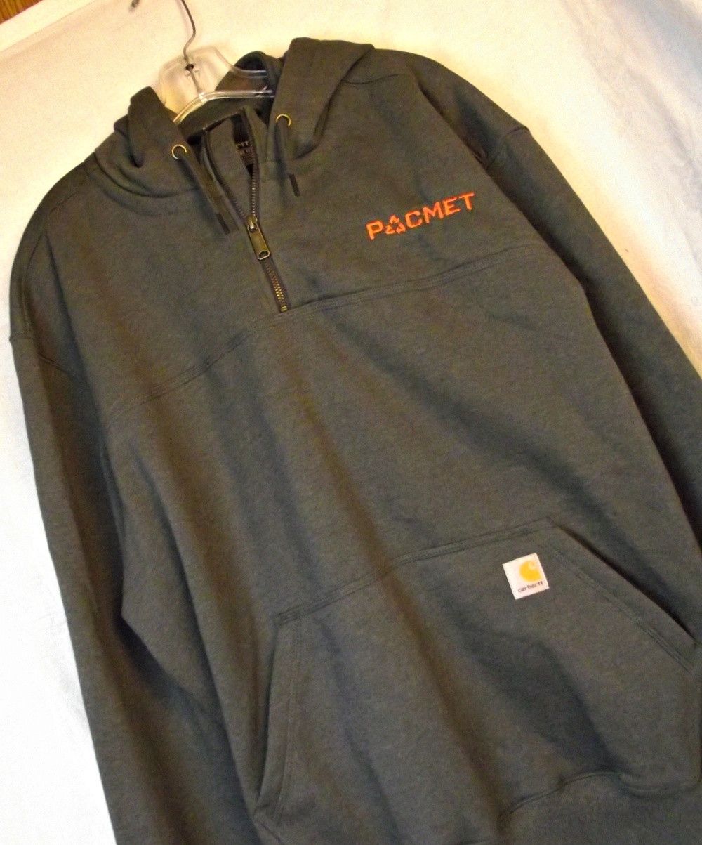 Carhartt 100617 Dark Gray 1/4 Zip Rain Defender Hoodie 2XL Pacmet Size US XXL / EU 58 / 5 - 1 Thumbnail