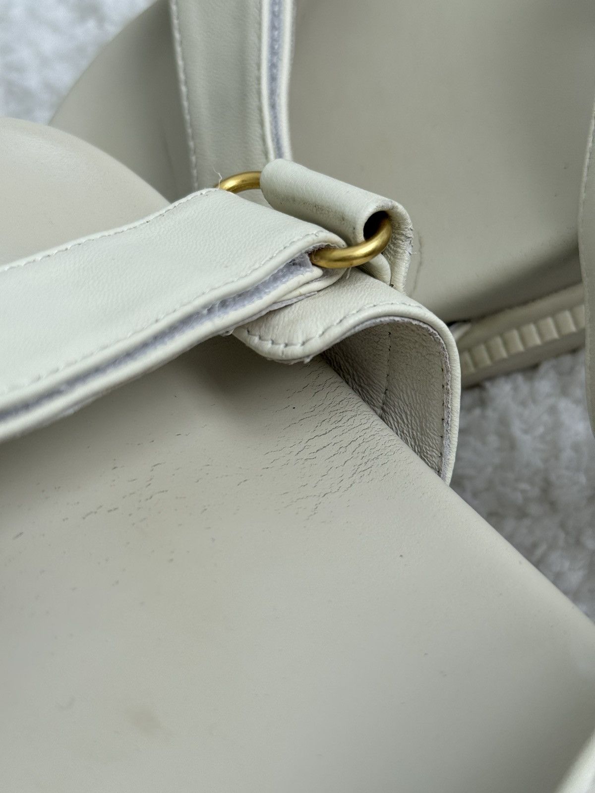 Dior Dior Dioract Sandal Ivory Lambskin Gold Logo Size US 9 / IT 39 - 20 Thumbnail