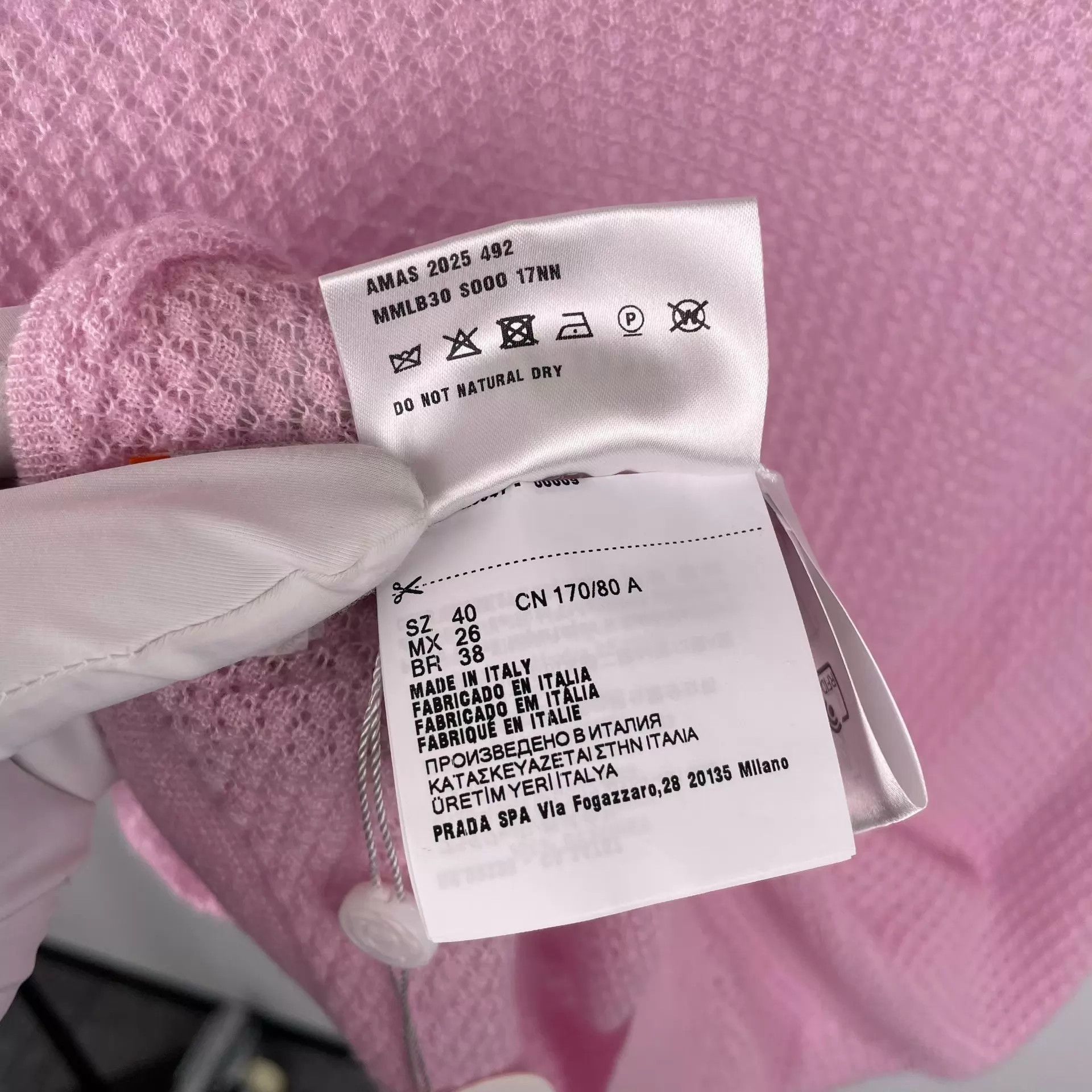 Miu Miu MIU MIU women's knit short sleeve pink 38 Size S / US 4 / IT 40 - 5 Thumbnail