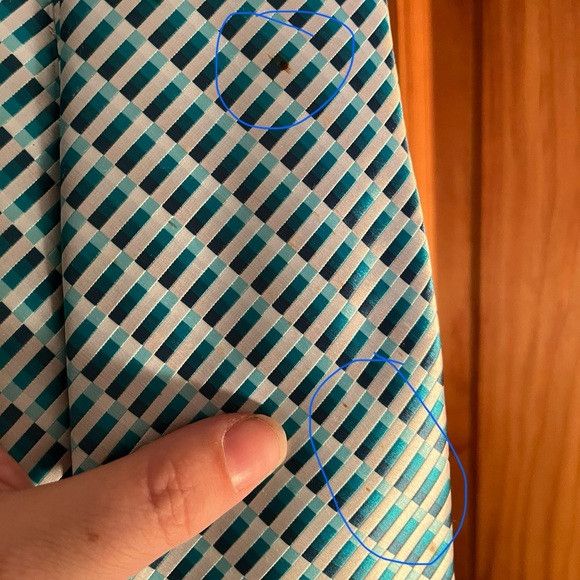 Adolfo Dominguez Adolfo Necktie blue green white 100% polyester Size ONE SIZE - 3 Thumbnail