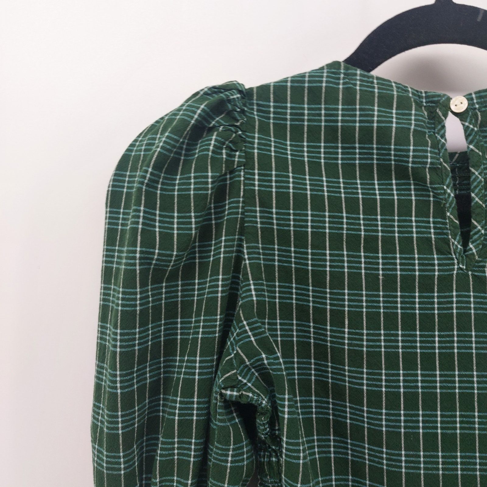 Other Universal Thread Green Plaid Women's Top Puffy Sleeves XS Size XS / US 0-2 / IT 36-38 - 9 Thumbnail