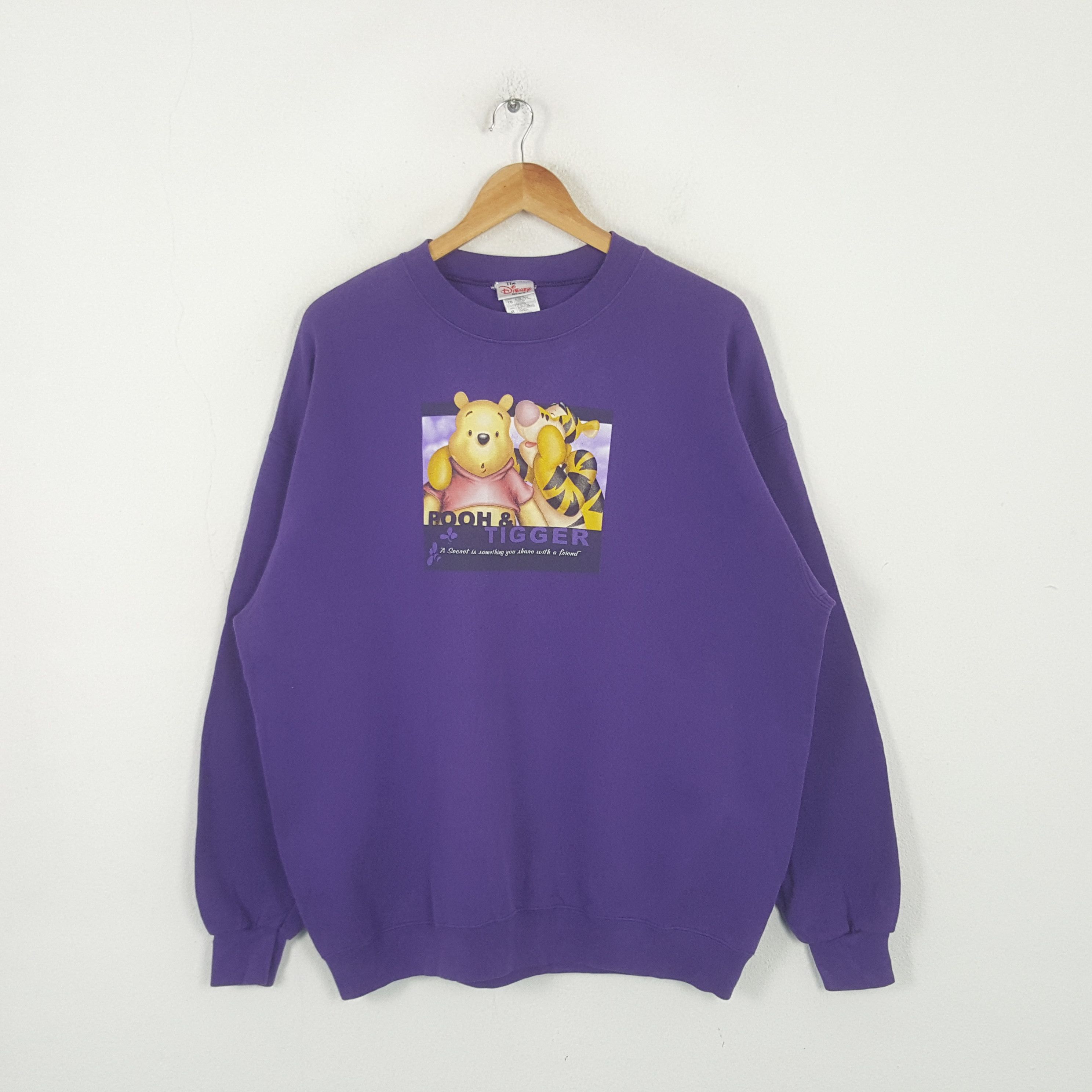 Disney Vintage Pooh & Tigger Cartoon Character Sweatshirt RR7 Size US L / EU 52-54 / 3 - 1 Thumbnail