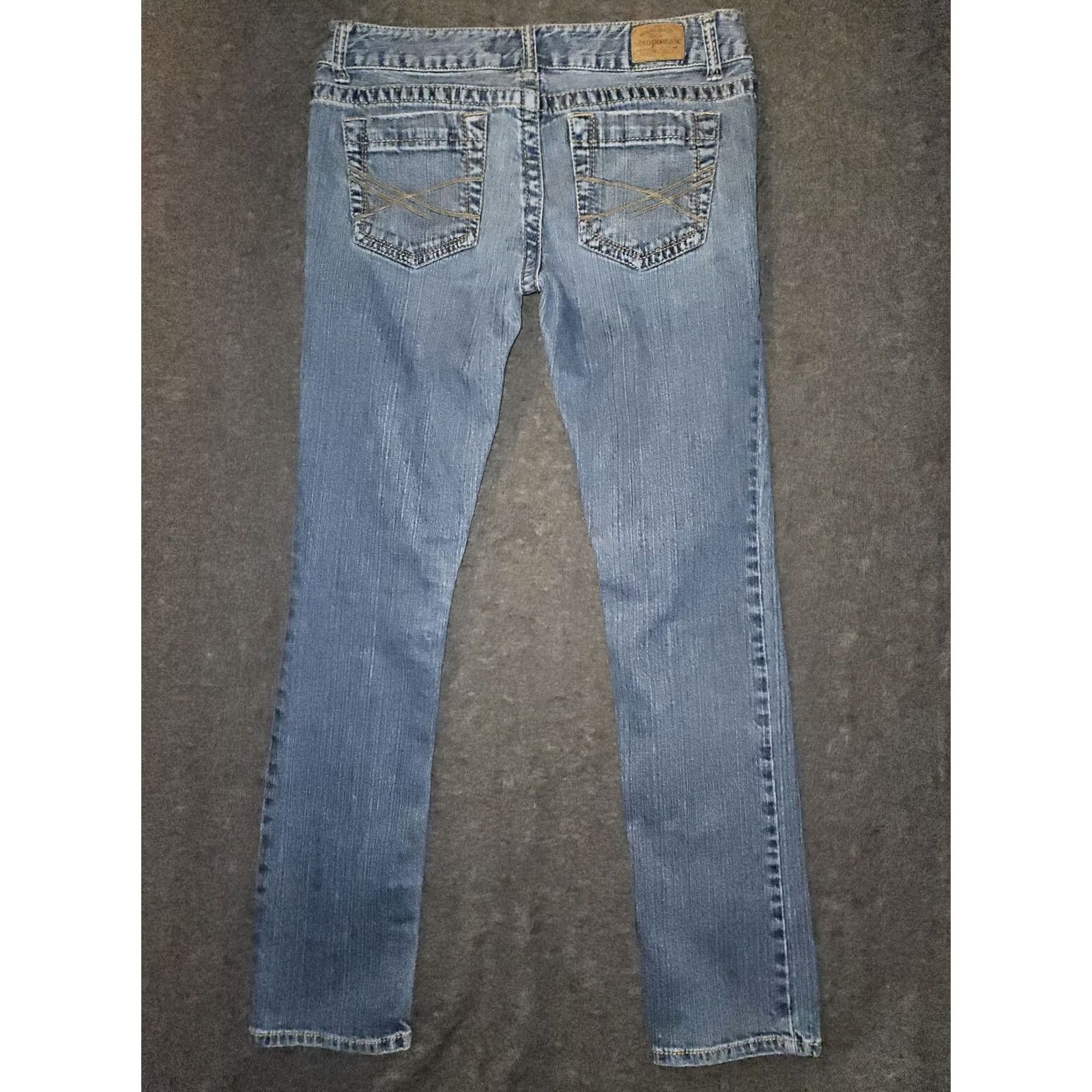 Vintage Aéropostale Bayla Skinny Jeans Women's 7/8 Low Rise Blue Straight Casual Preppy Size 28" / US 6 / IT 42 - 7 Thumbnail