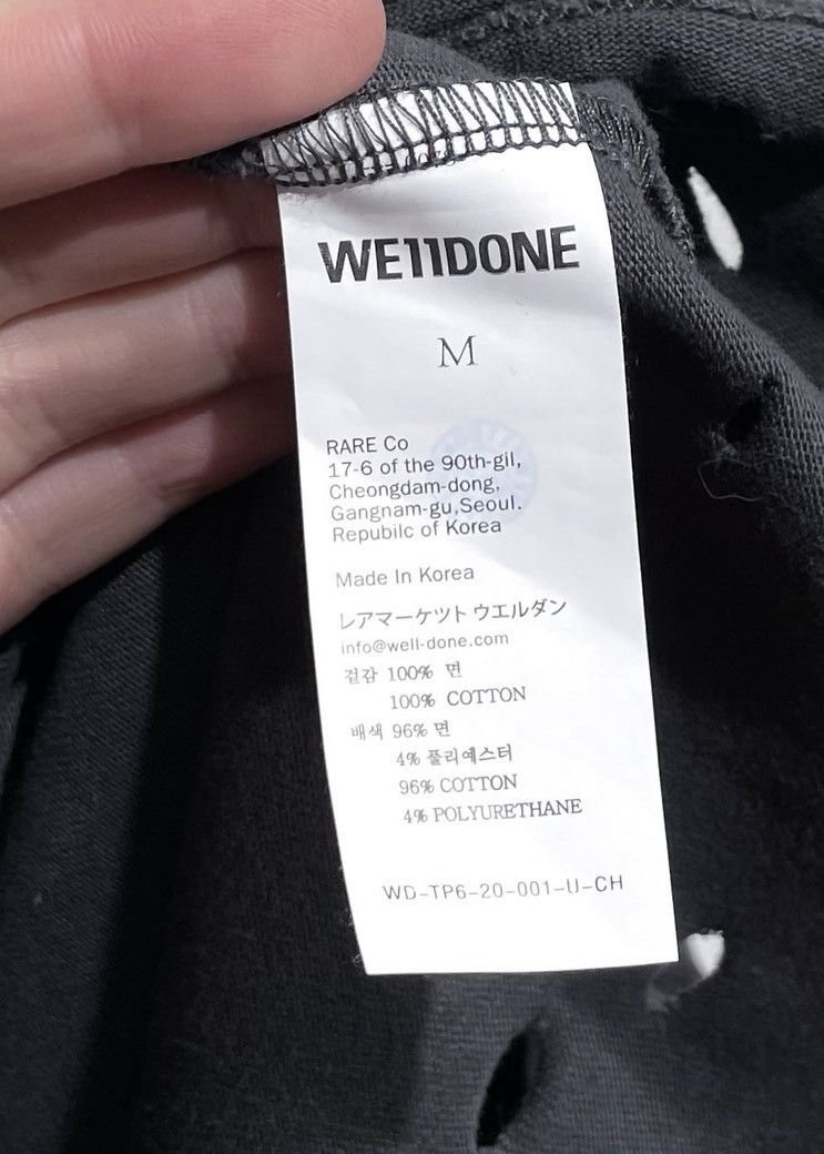 WE11DONE We11done Grey Green Destroyed Sweatshirt Size US M / EU 48-50 / 2 - 6 Thumbnail