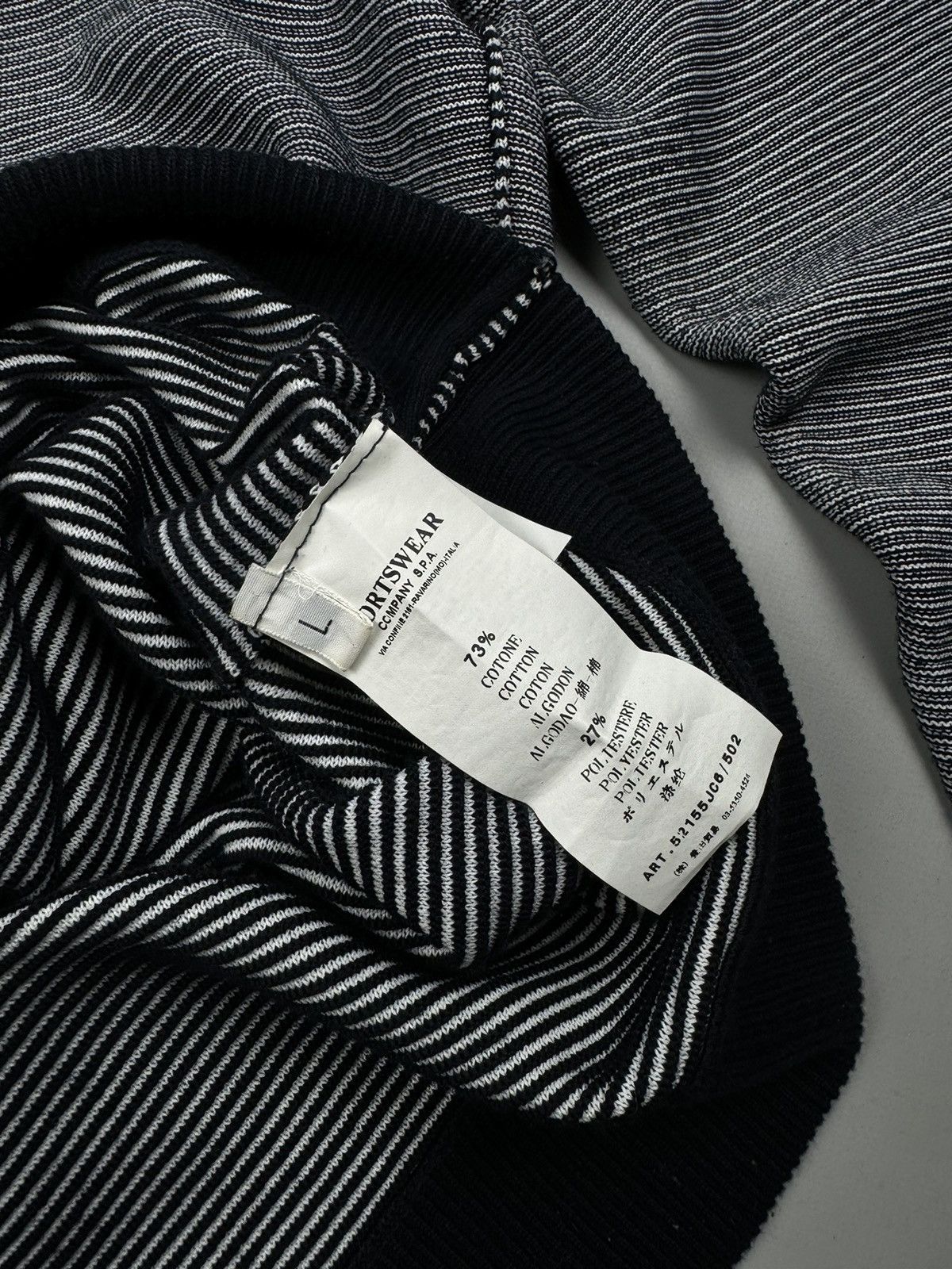 Stone Island Stone Island SS10 Stripped hooded knit sweater size L Size US L / EU 52-54 / 3 - 7 Thumbnail