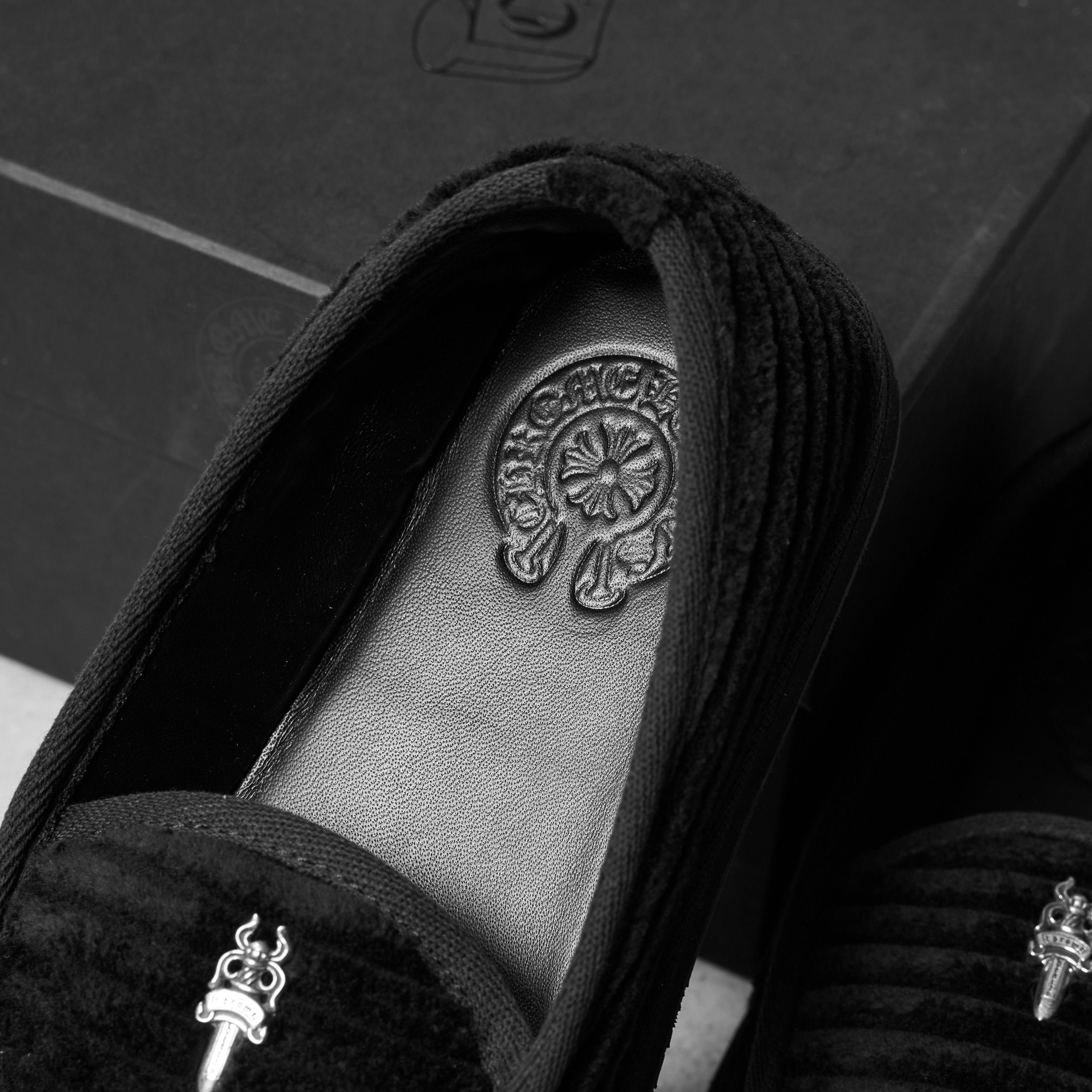 Chrome Hearts CHROME HEARTS Loafers Corduroy Dagger BLACK Size US 5 / EU 37 - 3 Thumbnail