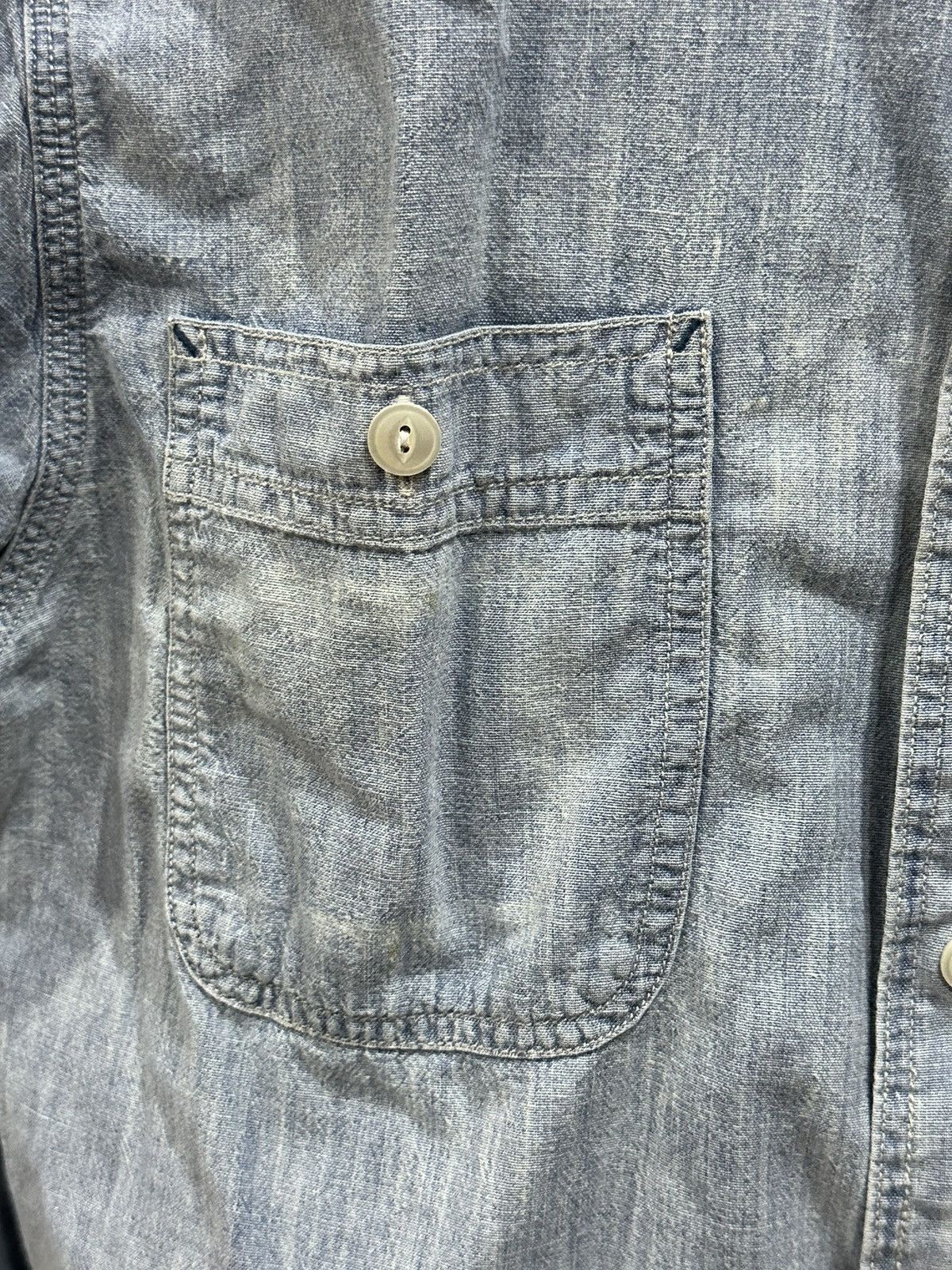 RRL Ralph Lauren Vintage RRL Polo Ralph Lauren Wash Denim Shirt Size US M / EU 48-50 / 2 - 7 Thumbnail