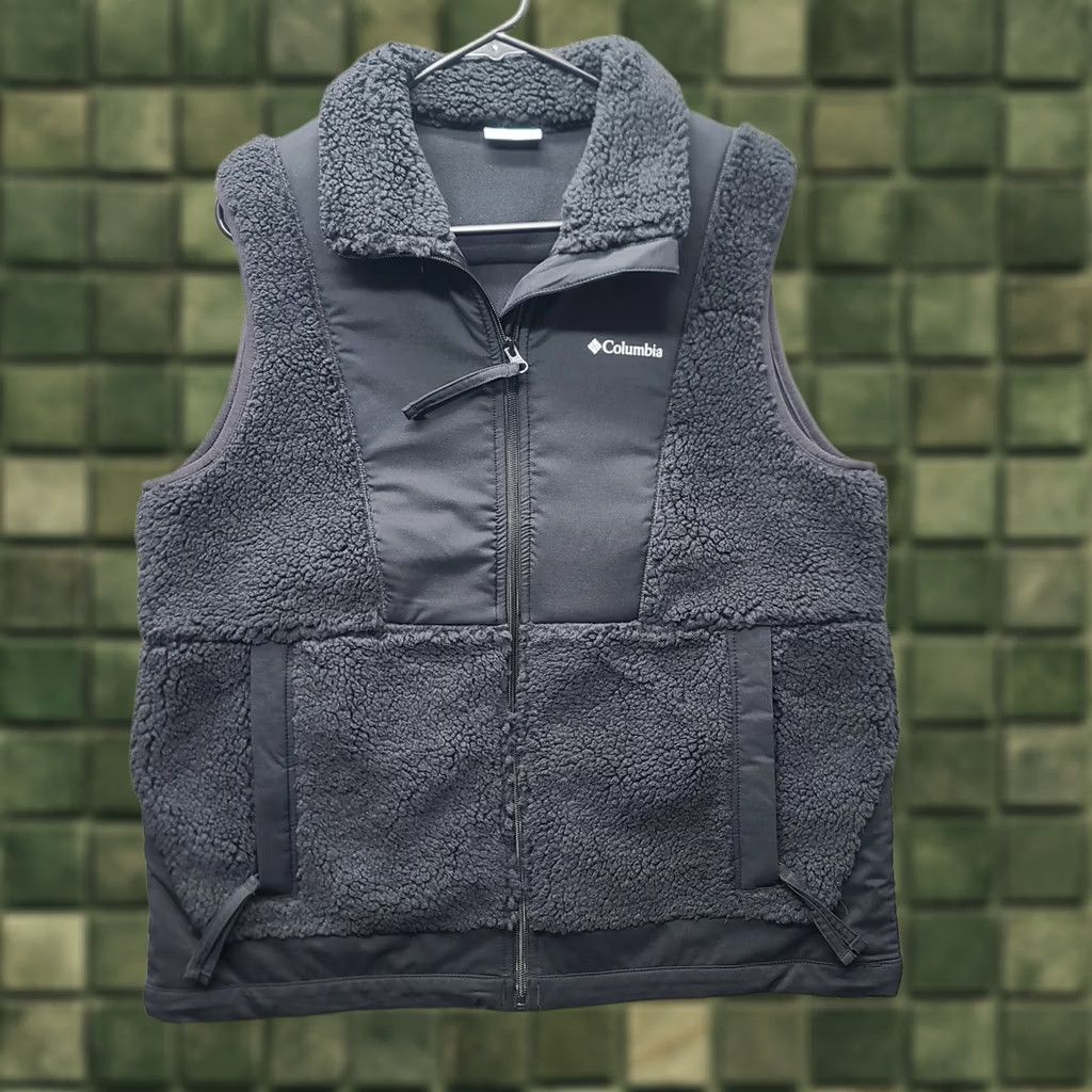 Vintage Columbia Fleece Vest Mens L Steens Mountain Hybrid Regular Fit Thermal Outdoors Jacket/Coat Mid-Length Zip Black - Mens Vest Size US L / EU 52-54 / 3 - 1 Thumbnail