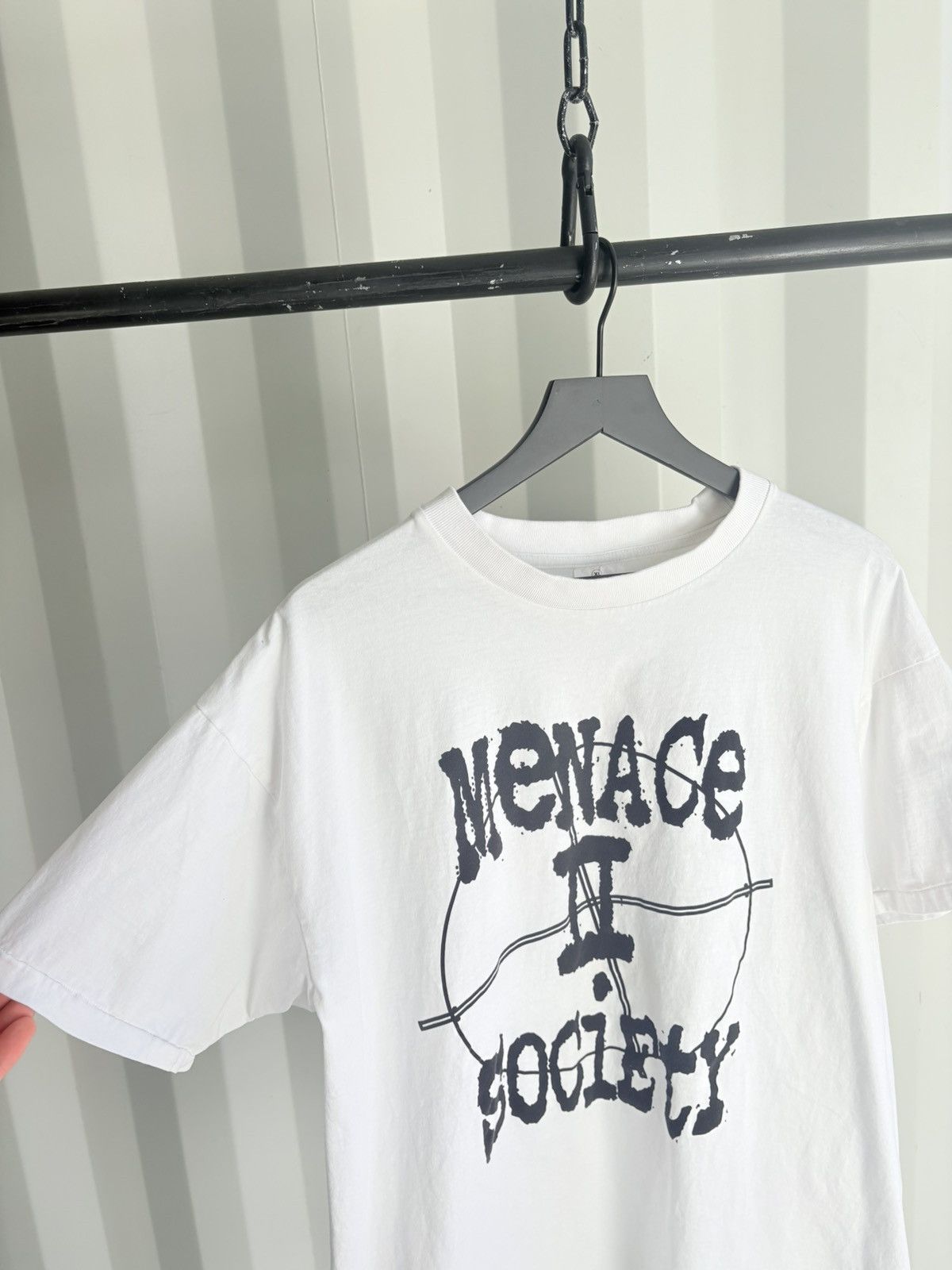 Vintage Vintage Menace 2 Society Shirt Faded Distressed GRUNGE Band Size US XL / EU 56 / 4 - 3 Thumbnail