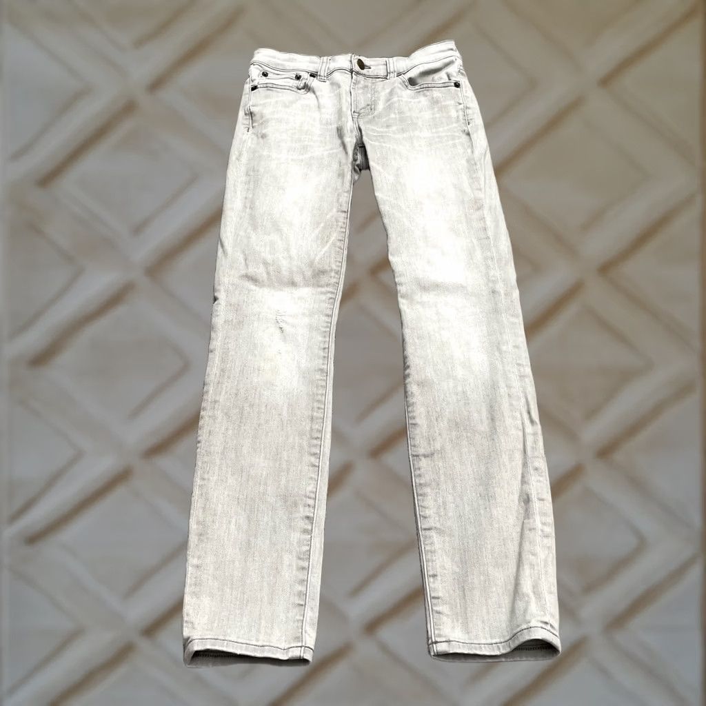 J.Crew J.Crew Stretch Low Rise Skinny Jeans Gray Denim Casual 26x27 Womens 2 Washed Size 42" / US 20 - 1 Thumbnail
