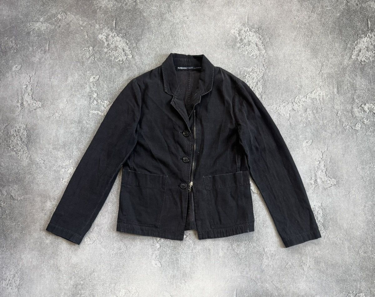 Rundholz Rundholz M/size avantgarde zip denim blazer jacket casual Size M / US 6-8 / IT 42-44 - 7 Thumbnail