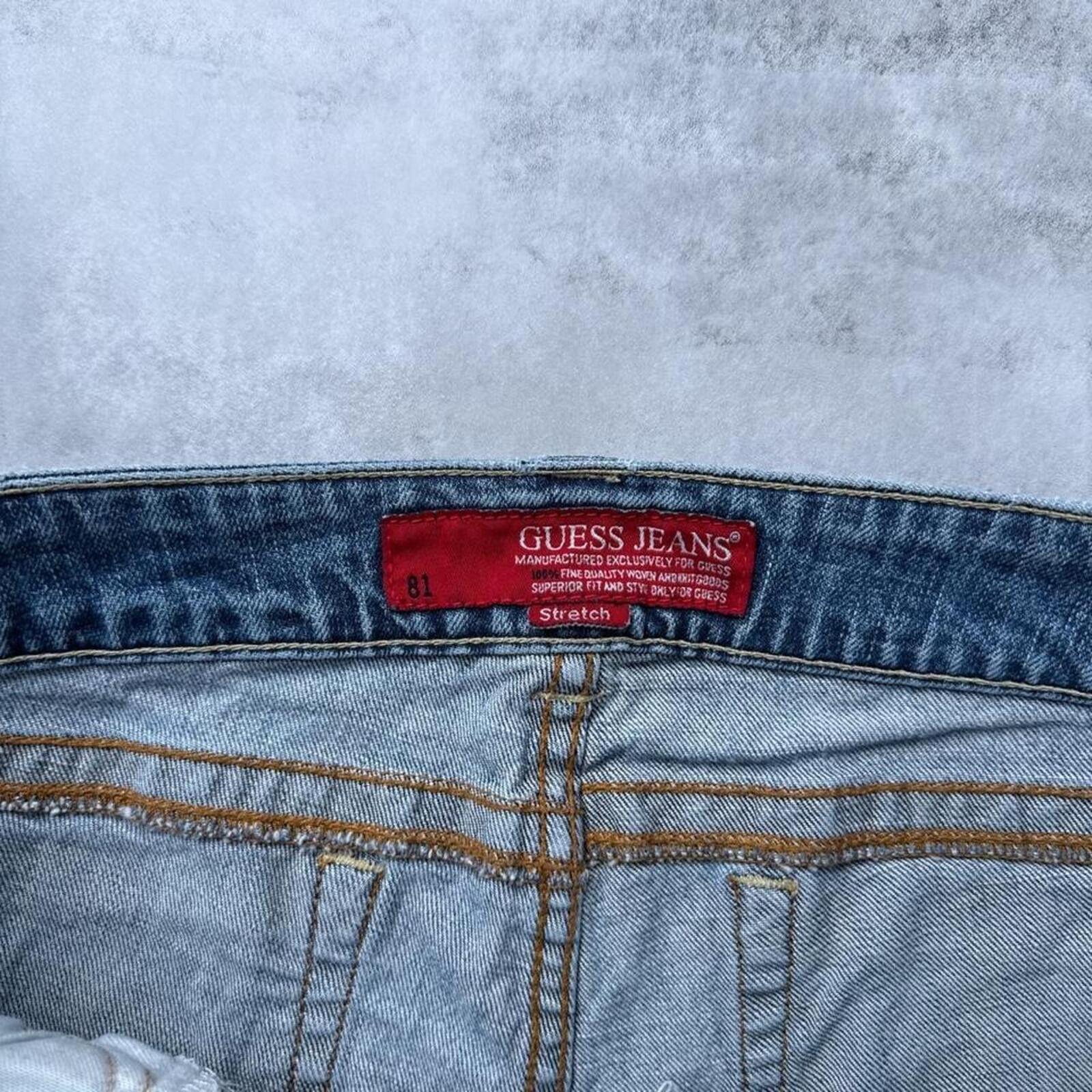 Guess Y2K Guess Denim Blue 00s Mini Shorts Size 30" / US 8 / IT 44 - 5 Thumbnail