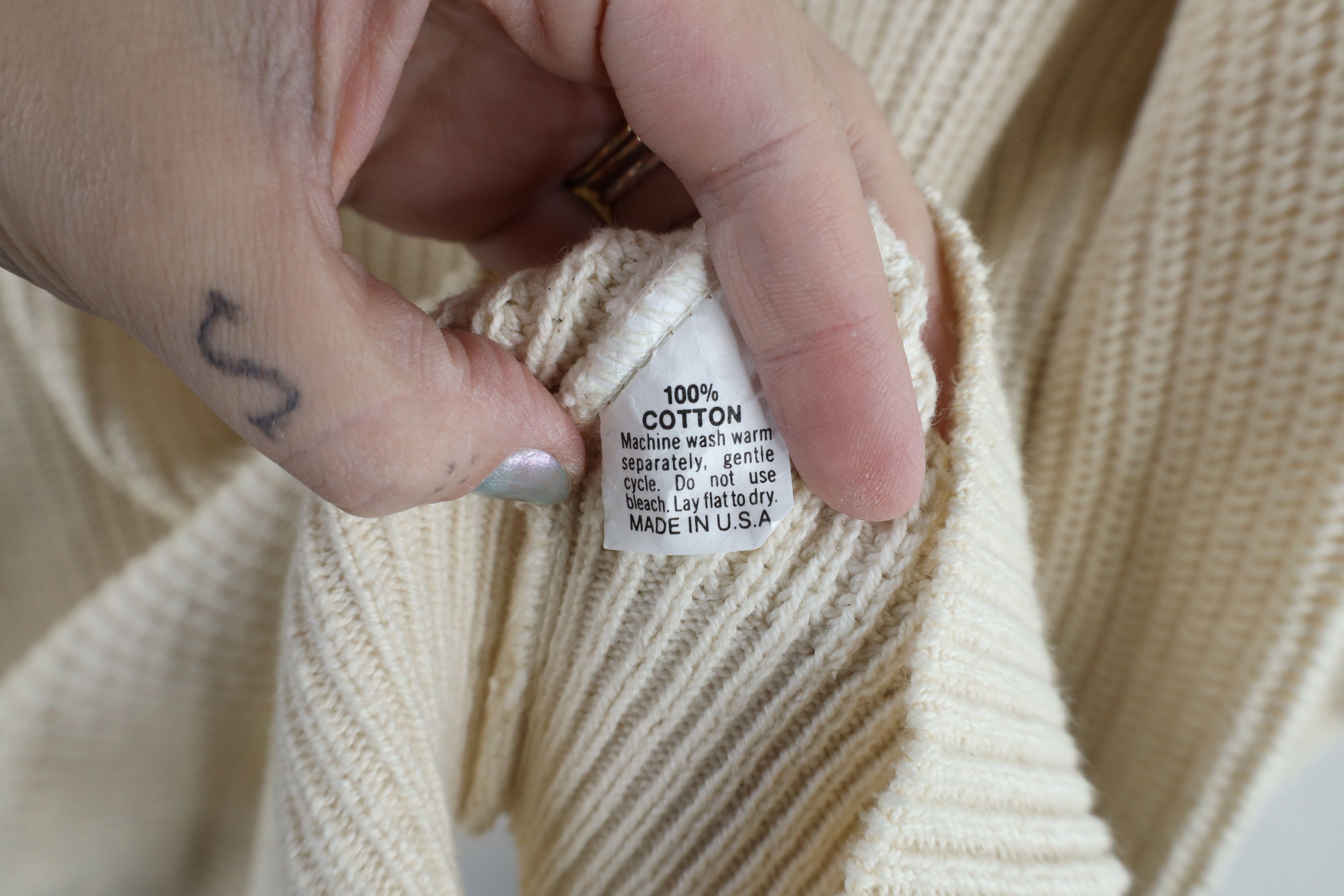 Vintage Vintage 90s Streetwear Monogram Cotton Ribbed Knit Sweater Size US XL / EU 56 / 4 - 9 Thumbnail