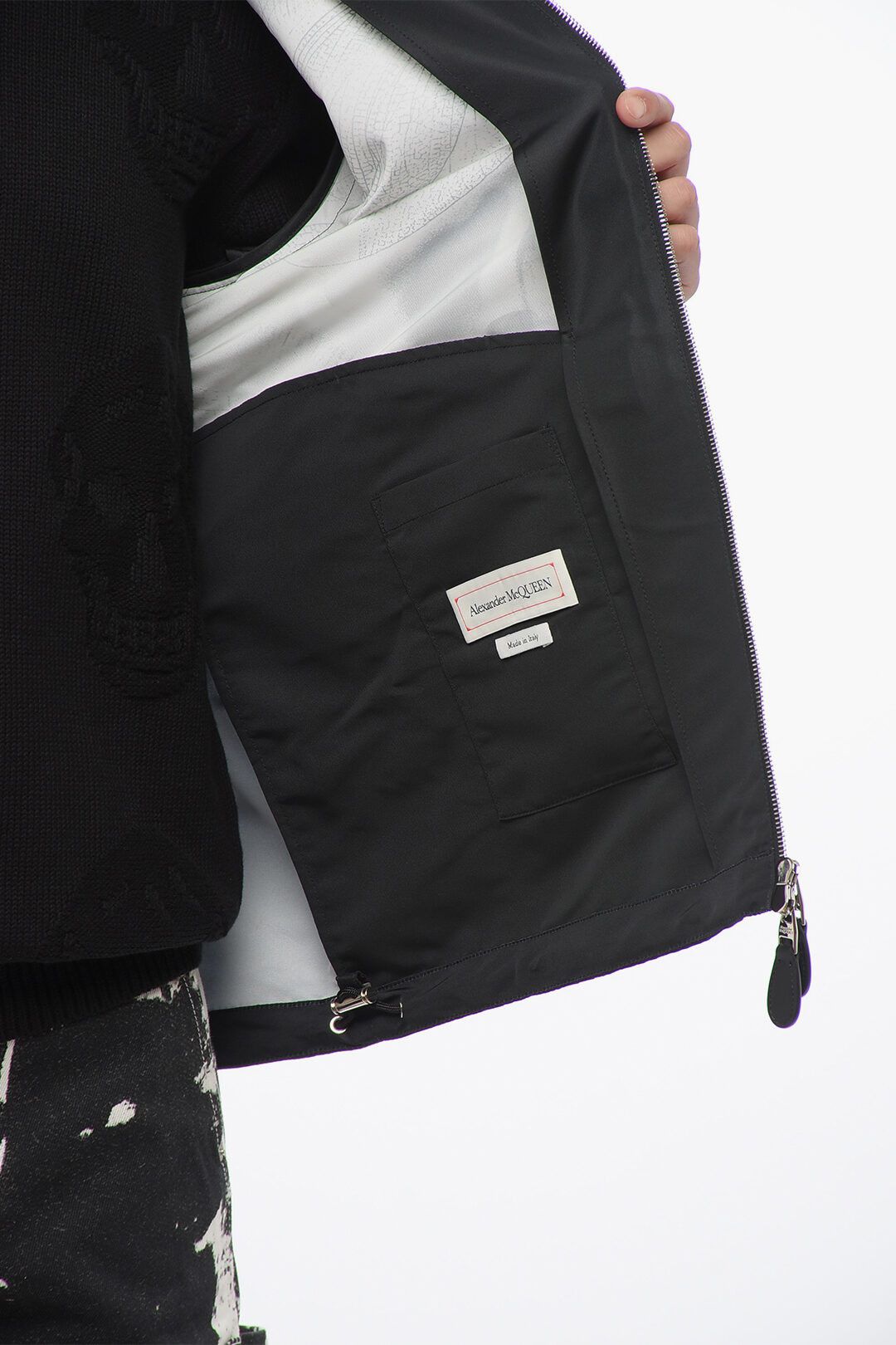Alexander McQueen og1mm0925 Windbreaker Jacket in Black Size US L / EU 52-54 / 3 - 5 Thumbnail