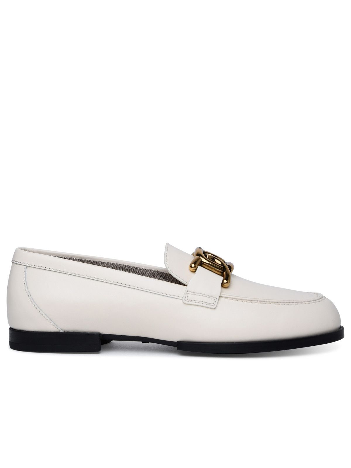 image of Tods Tod's Cream Leather Loafers, Women's (Size 9)