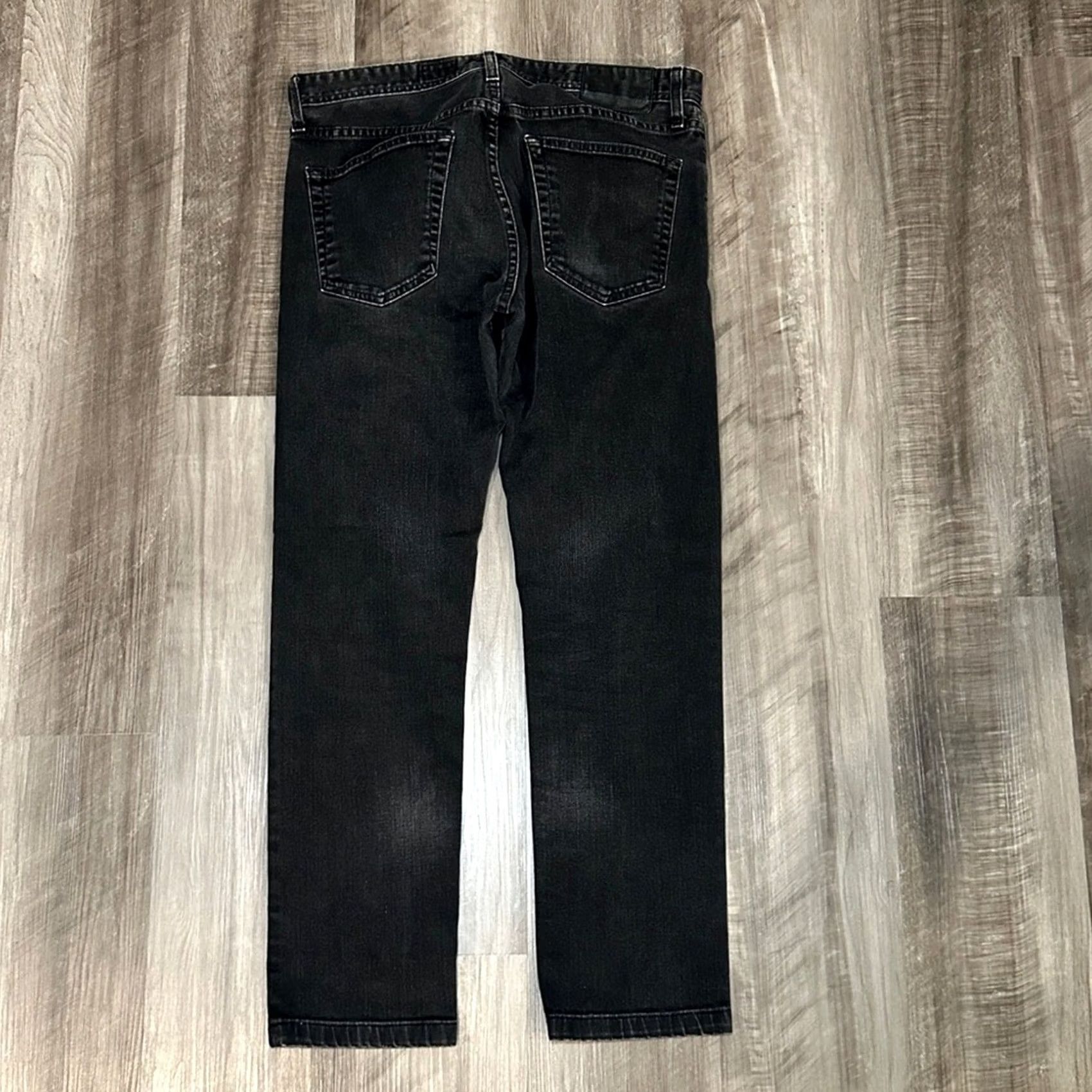 Vintage AG Adriano Goldschmied The Tellis Modern Slim Jeans 33R Black Men Regular 30 Inseam 35 39 10.5 7 12 MS9182 Size US 33 - 3 Thumbnail