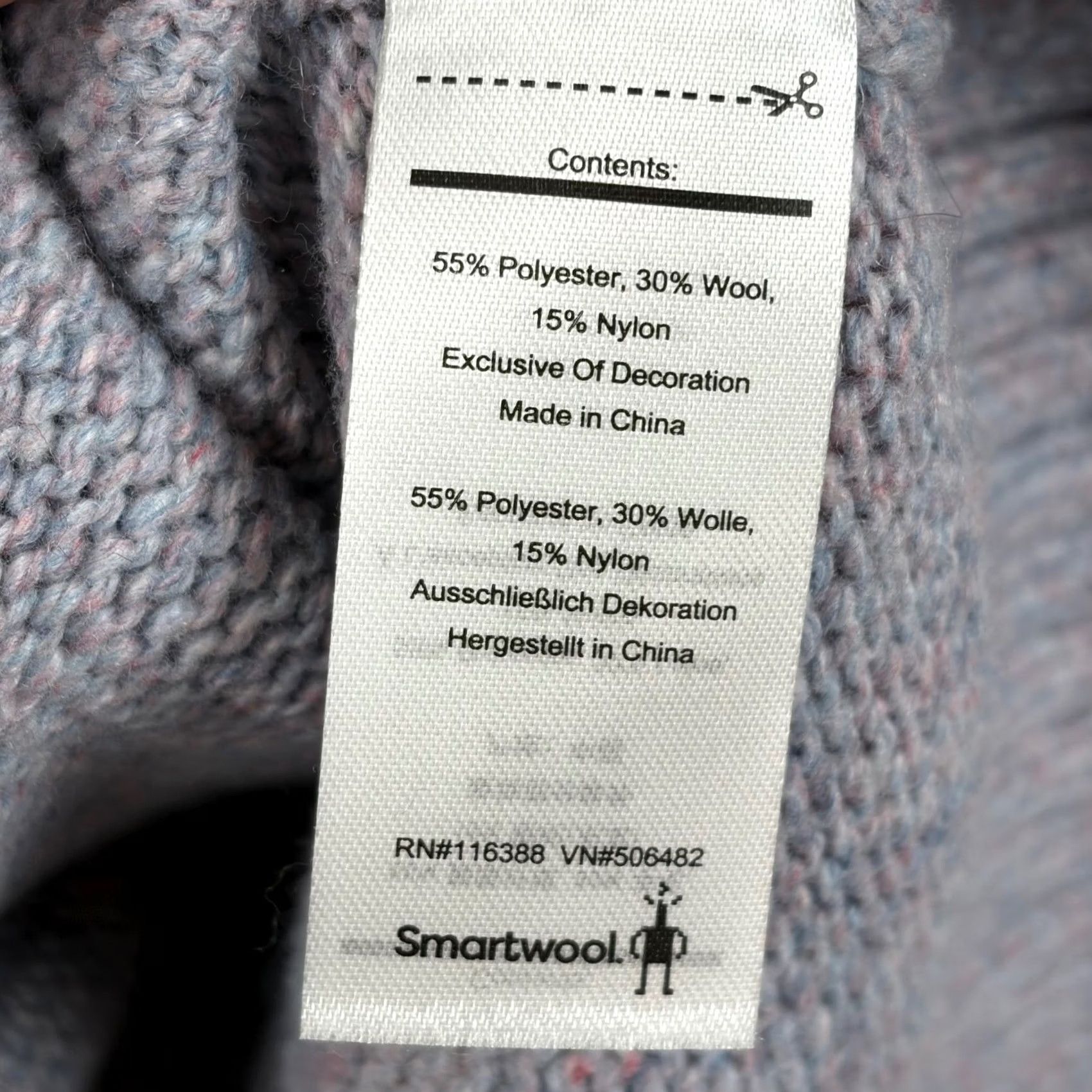 Smartwool SmartWool Womens Crewneck Sweater Blue Marled Wool Blend L Raglan Long Sleeve Pullover Casual Fall Winter Shirt Womens Size L / US 10 / IT 46 - 5 Thumbnail