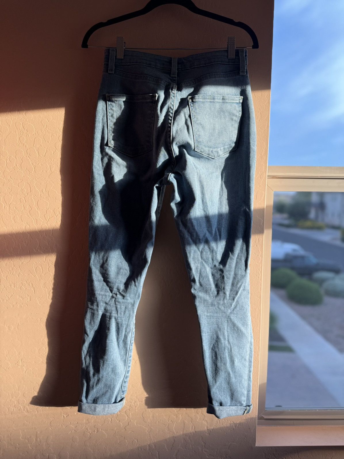 Arizona Jean Co. Arizona Jean Co. Light Wash Distressed Skinny Jeans Size 28" / US 6 / IT 42 - 5 Thumbnail