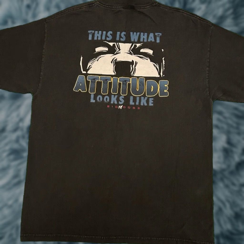 Big Dogs VINTAGE 90s Big Dogs This What Attitude Looks Like VTG Shirt Mens Size Large White Short Sleeve T-Shirt, 90s, Funny, Mens Size US L / EU 52-54 / 3 - 1 Thumbnail