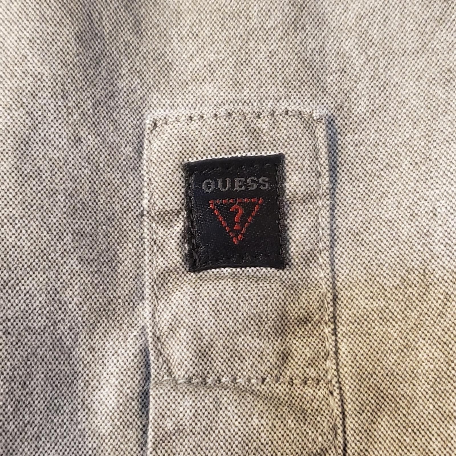 Guess GUESS Grey Embroidered Button Up Shirt Size M Size US M / EU 48-50 / 2 - 3 Thumbnail