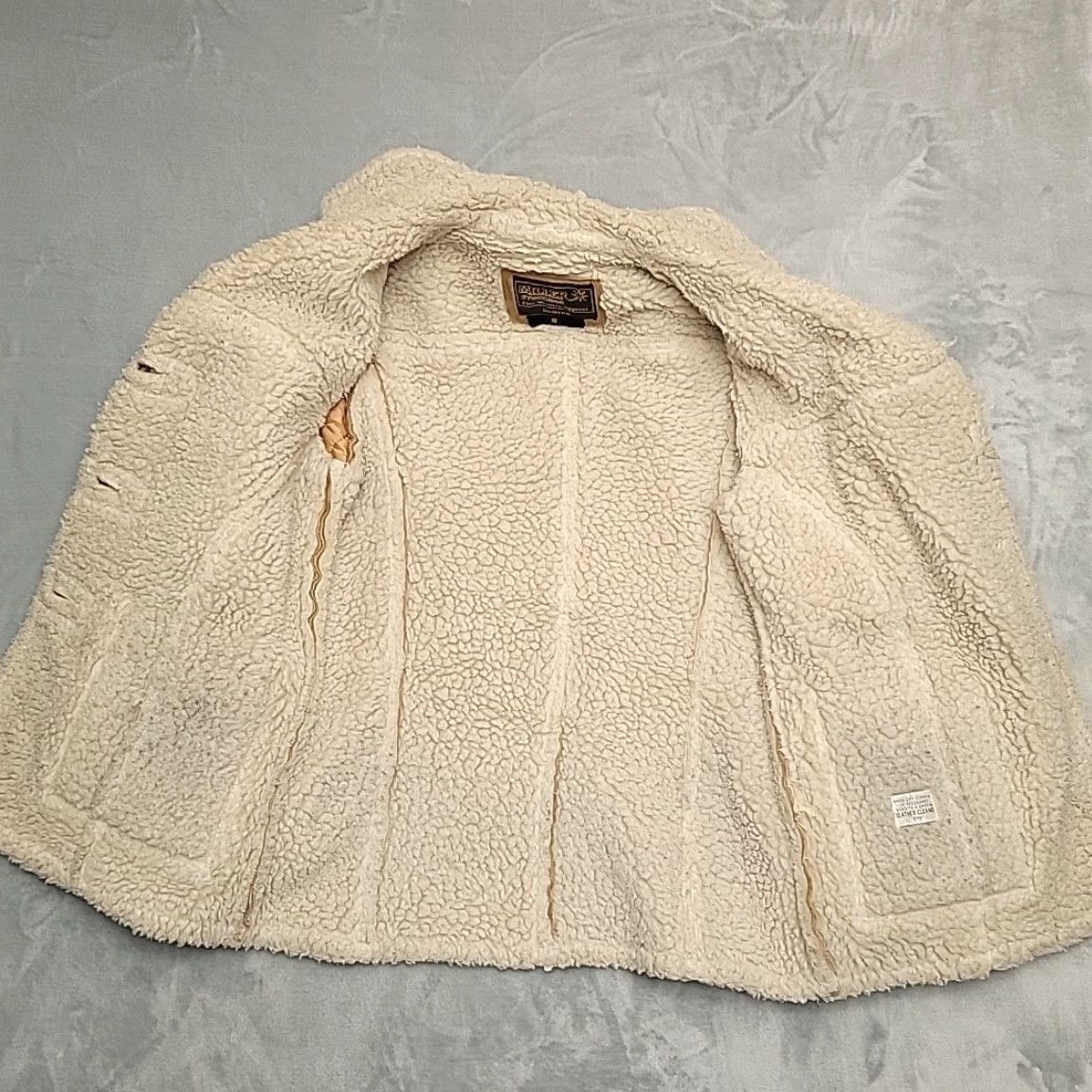 Vintage VINTAGE Miller Stockman Jacket Womens 12 Brown Suede Leather Sherpa Western Cowboy Coat All Seasons Wind-Resistant Size XL / US 12-14 / IT 48-50 - 3 Thumbnail