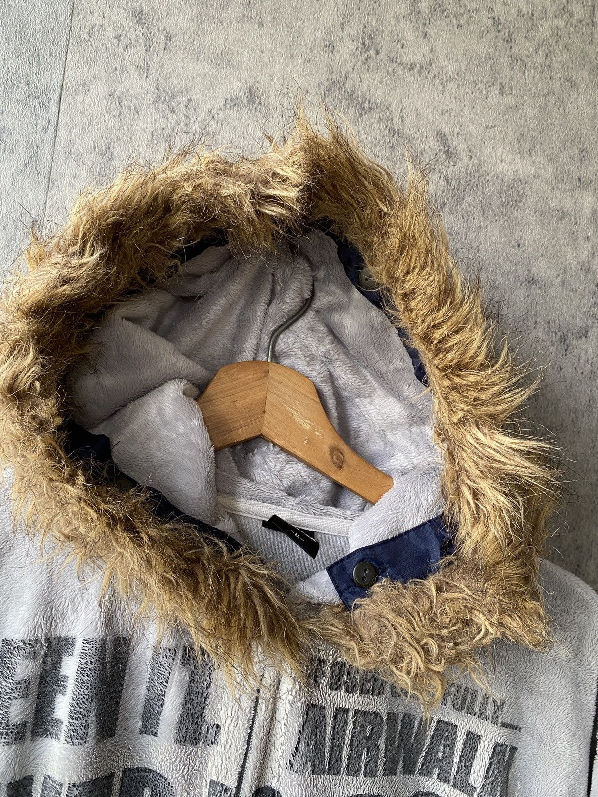Japanese Brand Airwalk Poem Design Fleece Fur Hoodie Size US M / EU 48-50 / 2 - 7 Thumbnail