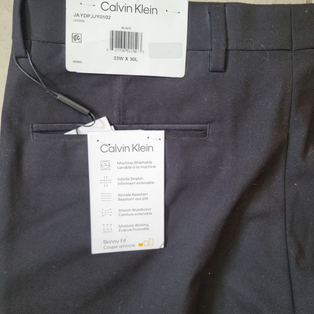 Calvin Klein Calvin Klein Men's Skinny-Fit Wrinkle Resistant Pants 33/30 Size US 33 - 11 Thumbnail