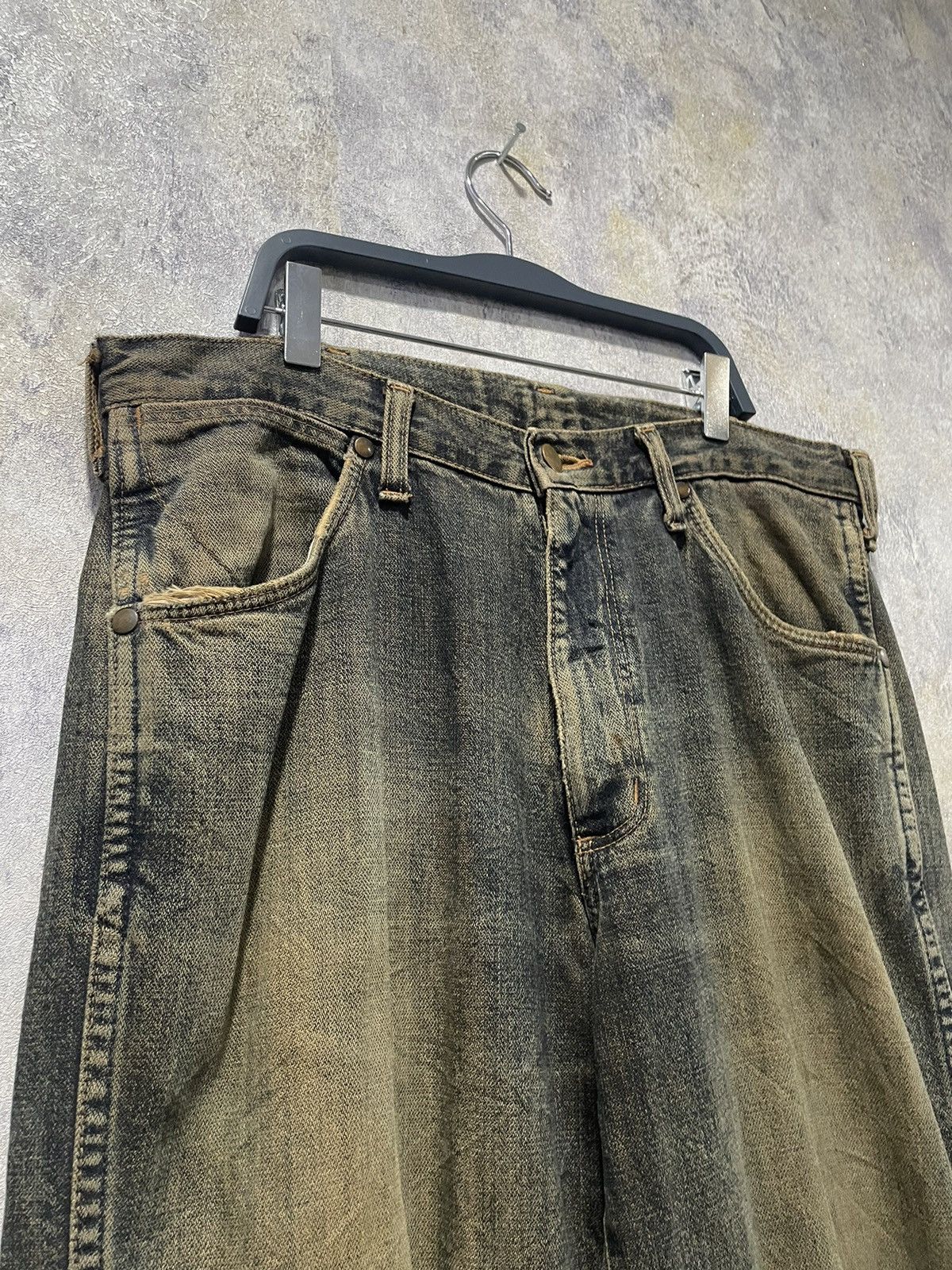 Japanese Brand × Vintage × Wrangler 🔥🔥Vintage wrangler distressed denim thrashed🔥🔥 Size US 32 / EU 48 - 6 Thumbnail