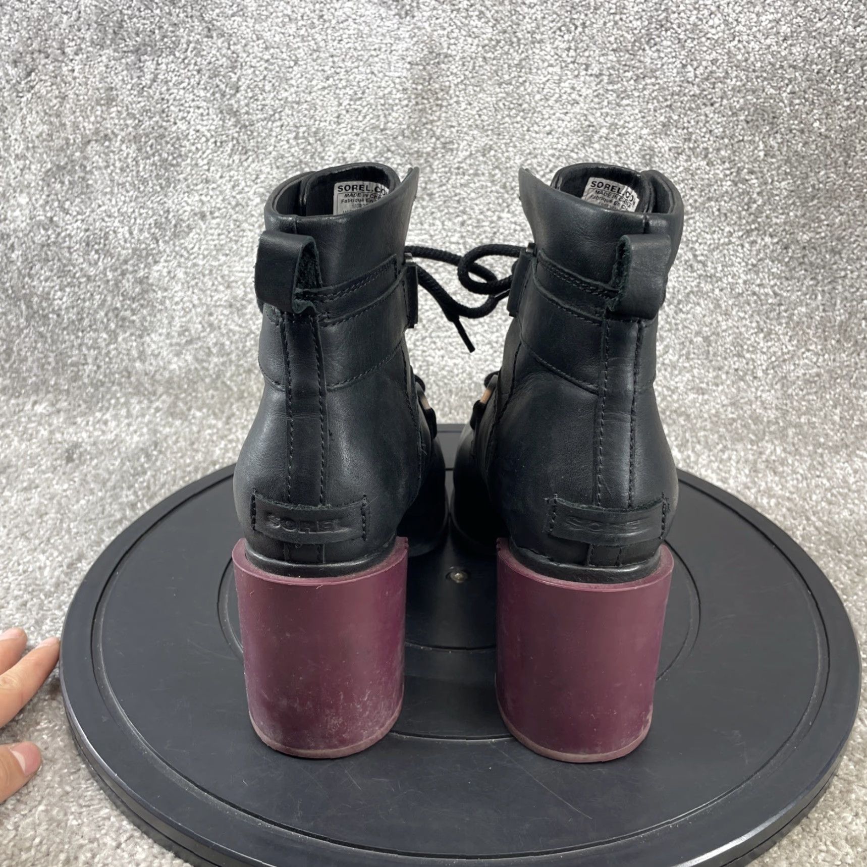 SOREL VINTAGE Sorel Boots Women's Size 10.5 Leather Ankle Bootie Casual Fall Winter Black Size US 10.5 / IT 40.5 - 6 Thumbnail