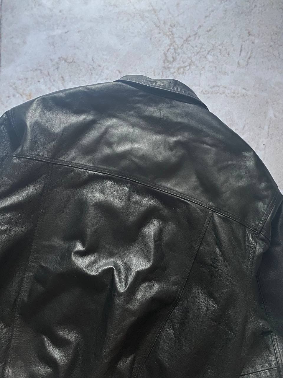 Genuine Leather × Vintage Vintage Leather Bomber Jacket Moto Y2K Schott Style Size US XL / EU 56 / 4 - 10 Thumbnail