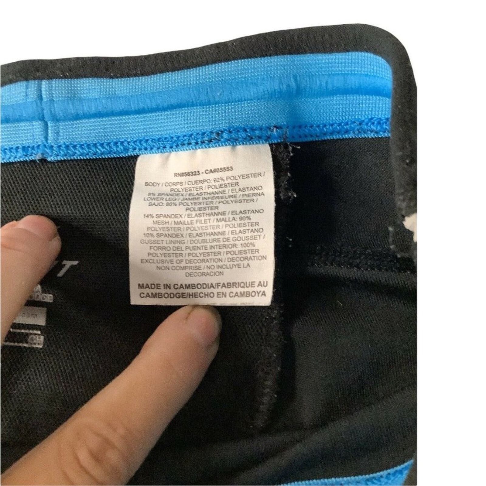 Nike Nike Dri-Fit Black Blue Capri Leggings w/ Pocket Women’s S Size 22" - 4 Thumbnail