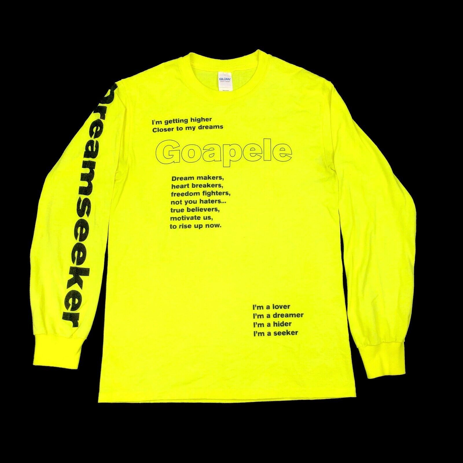Vintage Goapele Dreamseeker Music Tee T Shirt Yellow Bright Small S Size US S / EU 44-46 / 1 - 1 Thumbnail