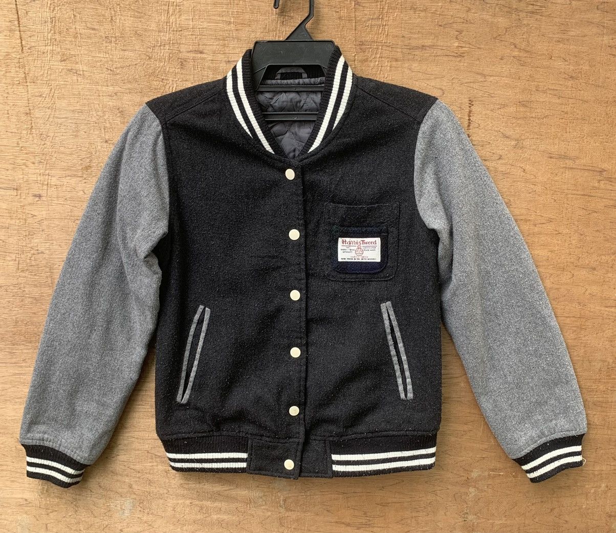 Harris Tweed Rare.. Harris Tweed Varsity Jacket Size US M / EU 48-50 / 2 - 2 Thumbnail