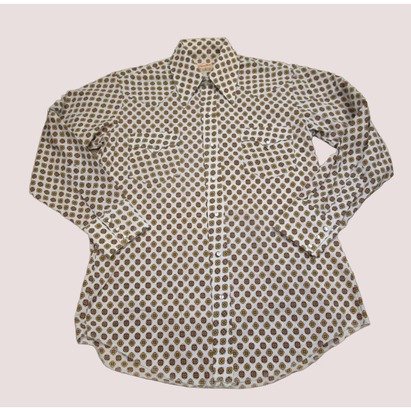 Vintage VINTAGE Frontier Shirt Men L White Geometric Pearl Snap Western Long Sleeve2010s 70s 80s Cowboy USA Mens Size US L / EU 52-54 / 3 - 1 Thumbnail